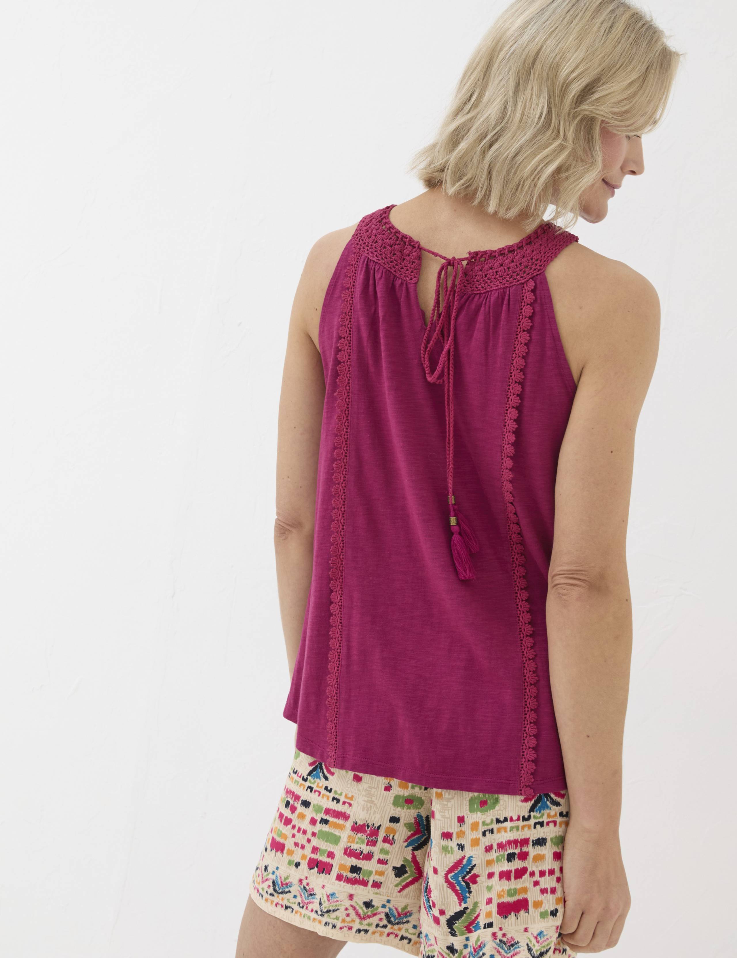 Cotton Rich Lace Insert Vest 2 of 5