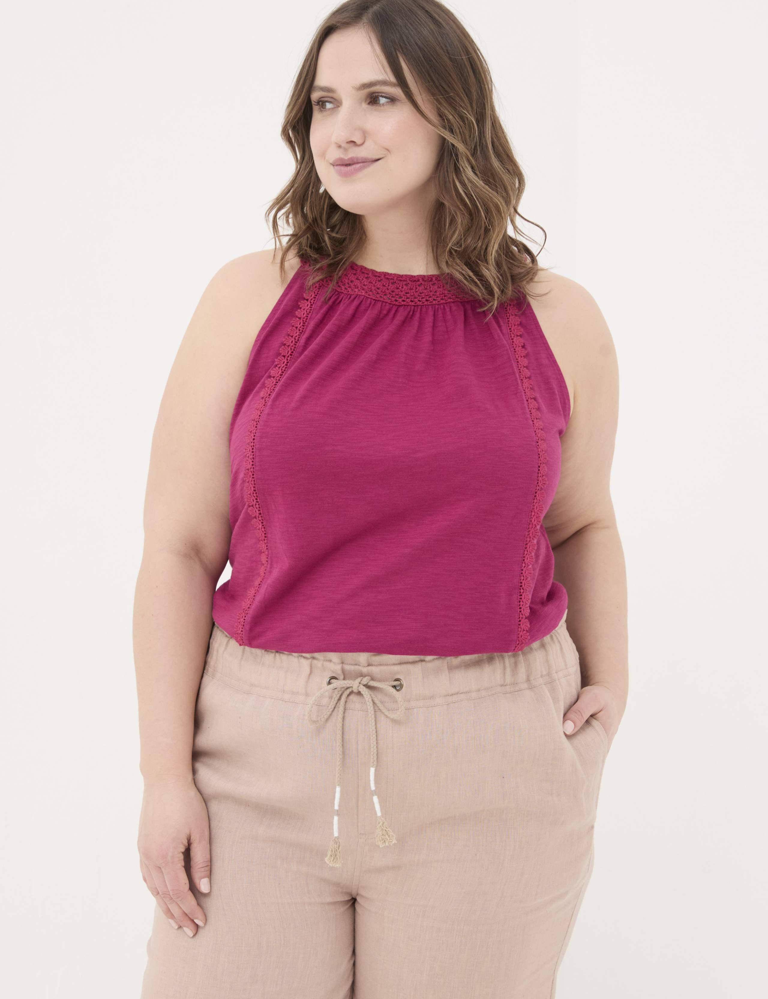 Cotton Rich Lace Insert Vest 5 of 5