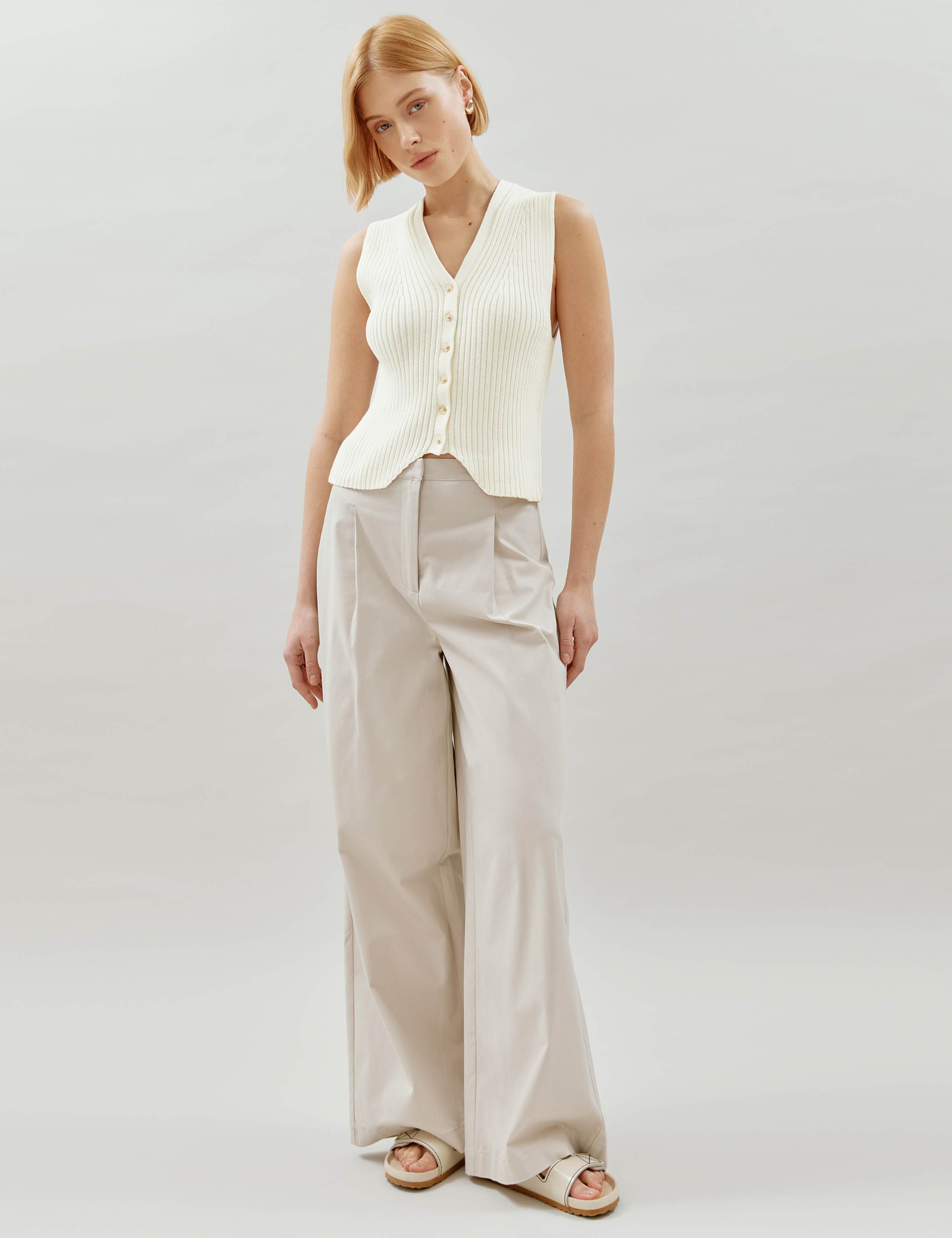 Pure Cotton Knitted Waistcoat 3 of 5