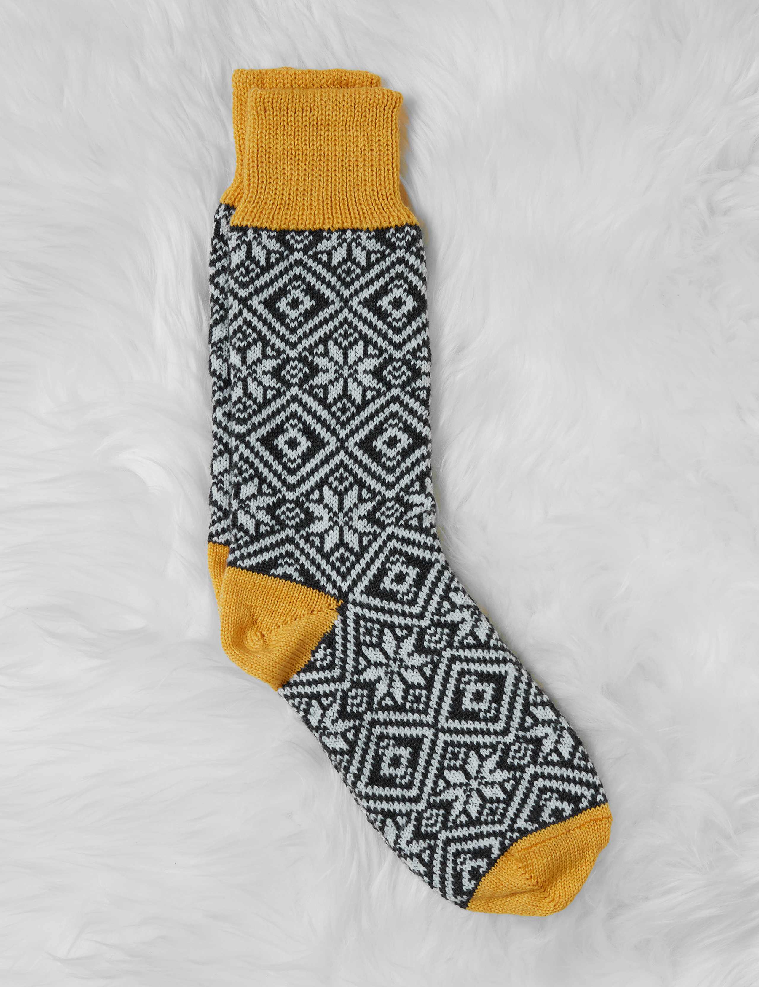 Merino Wool Fair Isle Socks 1 of 2