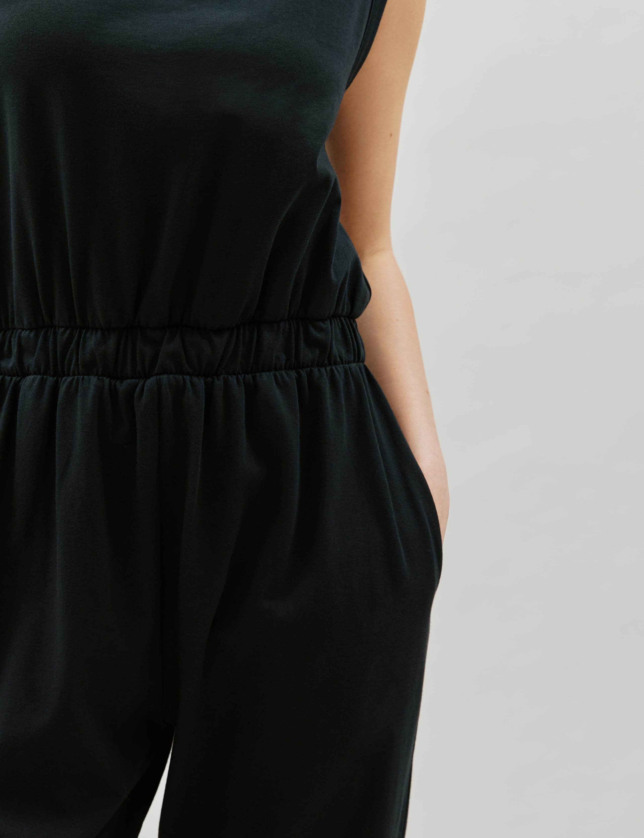 Pure Cotton Sleeveless Waisted Jumpsuit 4 of 5