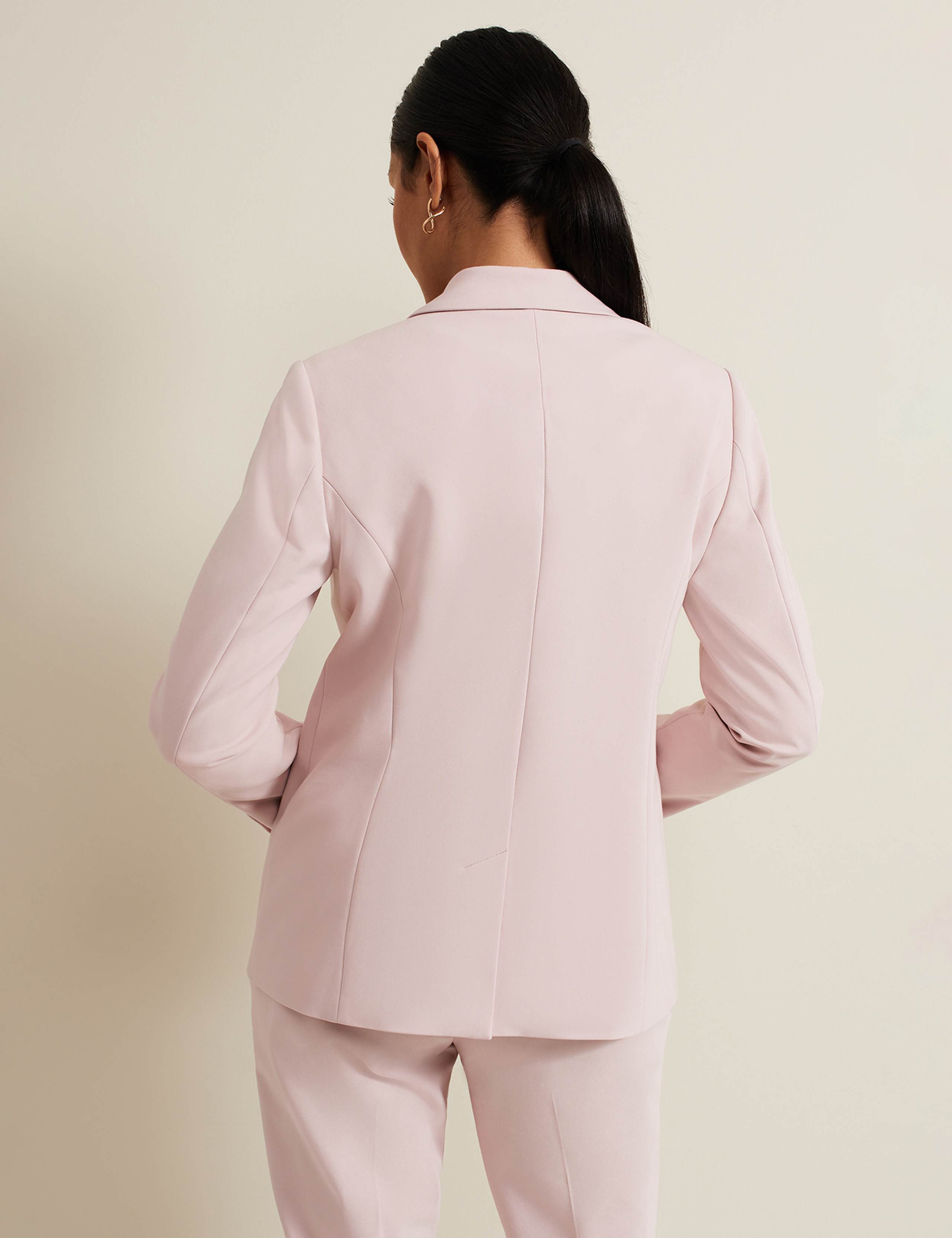 Cotton Blend Single Breasted Blazer 4 of 6