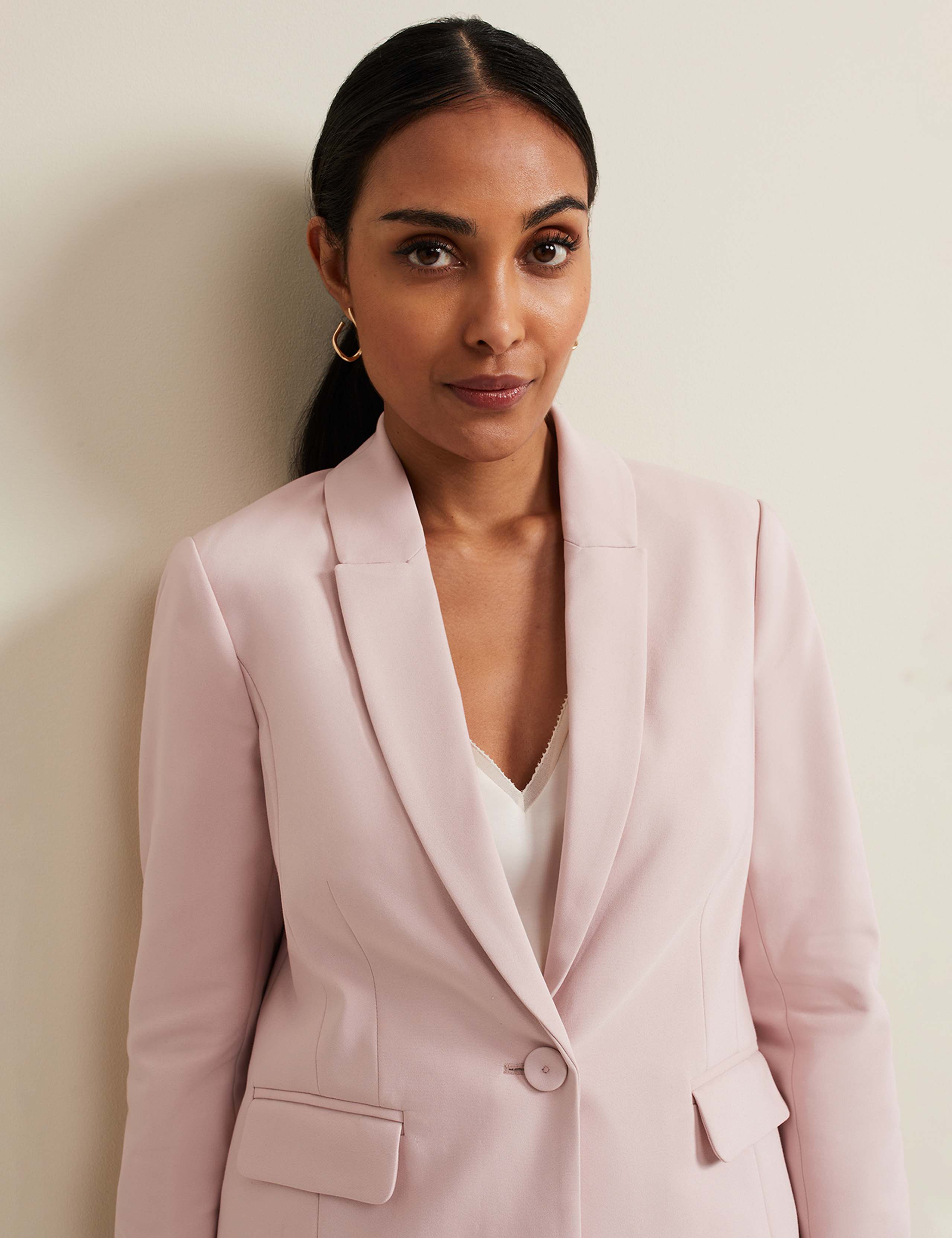 Cotton Blend Single Breasted Blazer 5 of 6