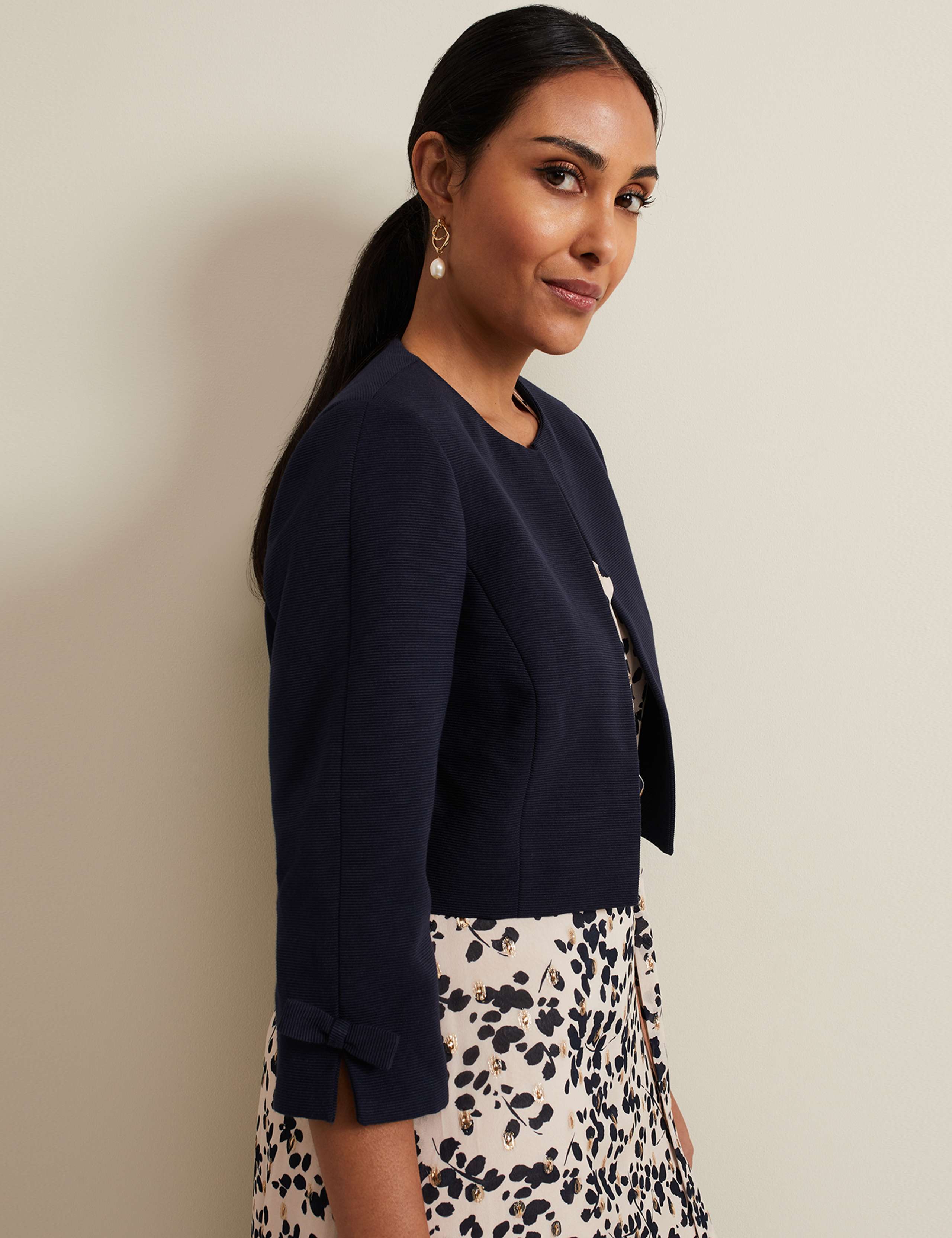 Cotton Rich Textured Short Jacket 5 of 6