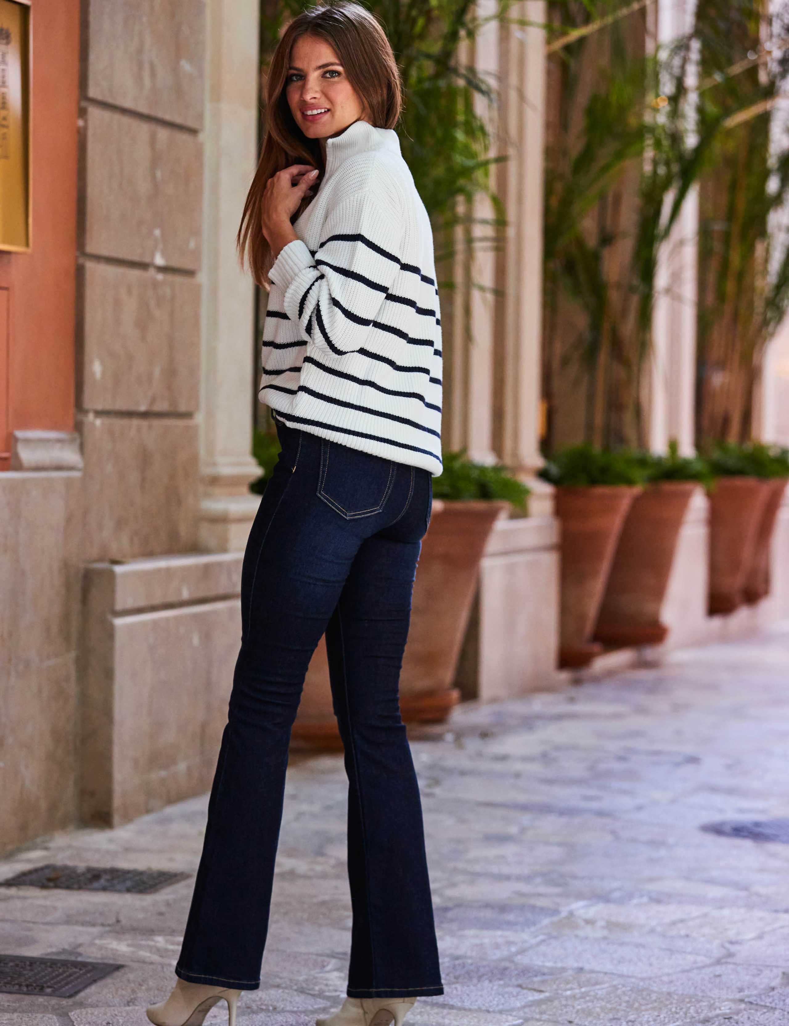 Cotton Rich Striped Collared Jumper 4 of 5