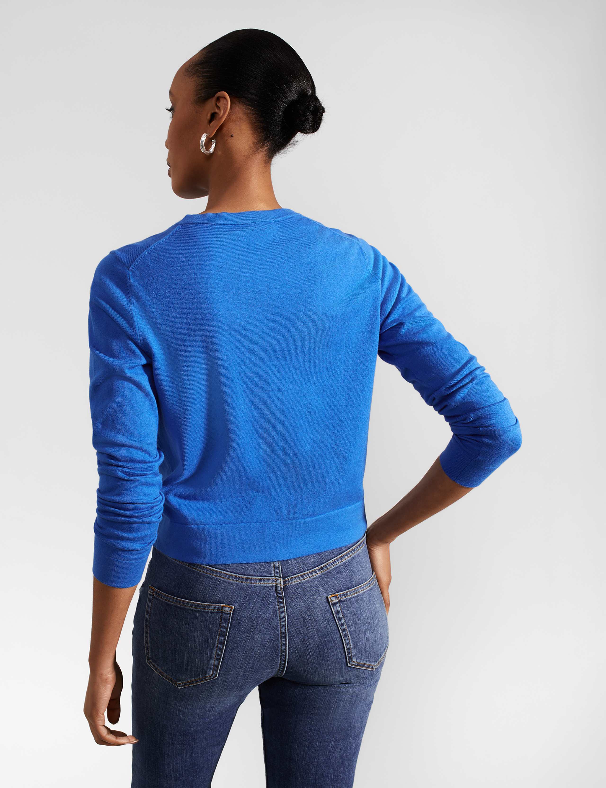 Cotton Rich Crew Neck Cardigan 3 of 5