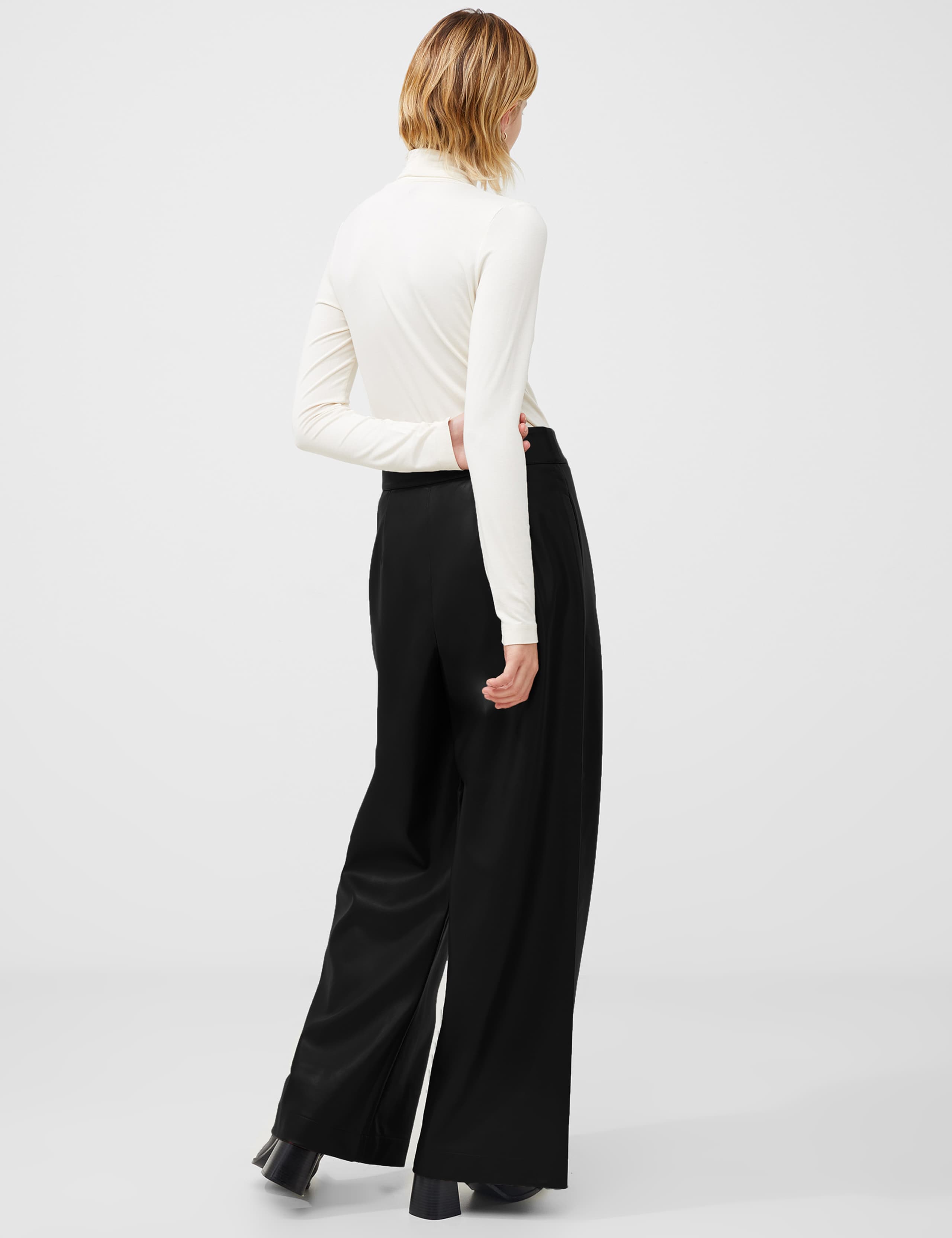 Jersey Roll Neck Fitted Long Sleeve Top 4 of 4