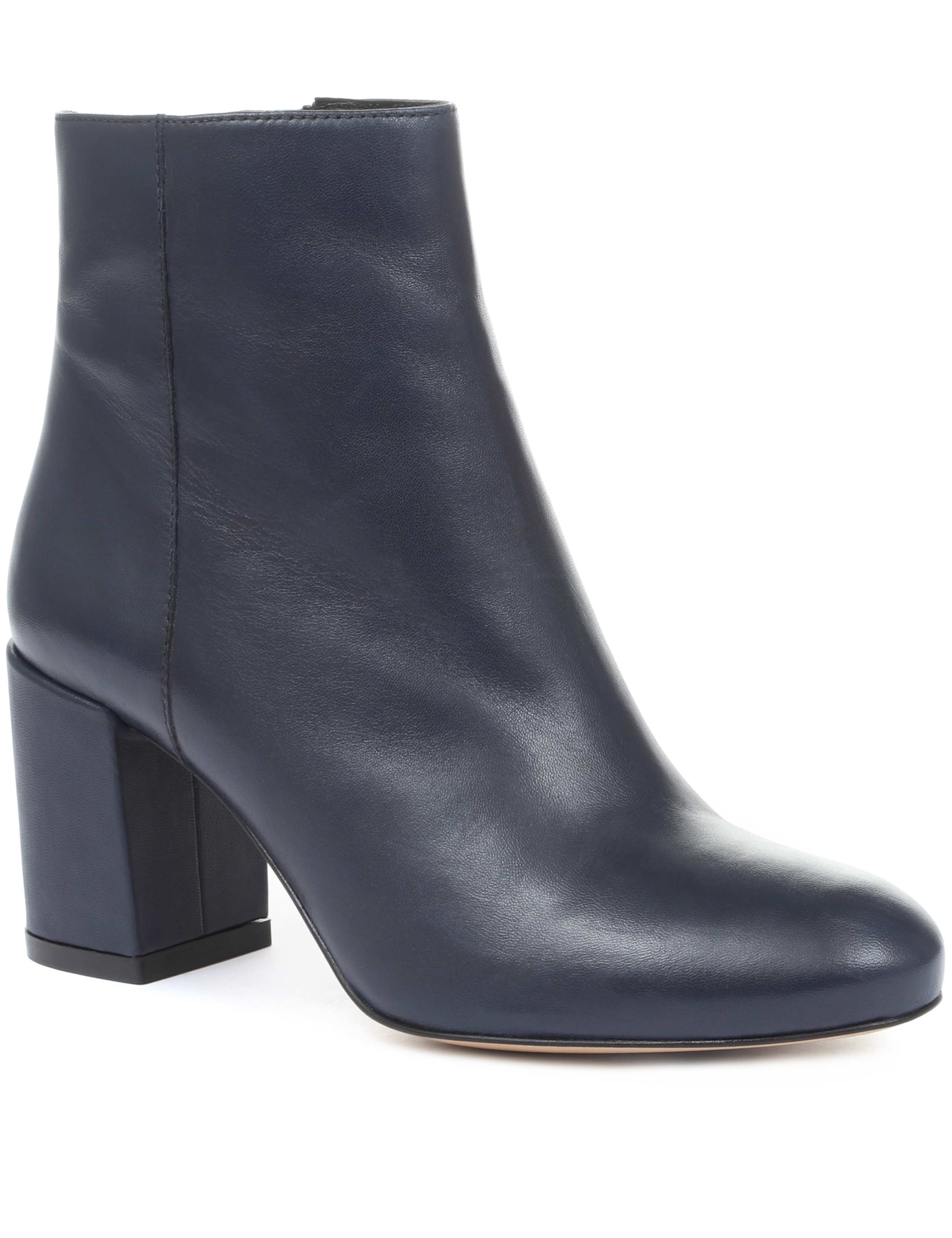 Leather Block Heel Ankle Boots 2 of 6