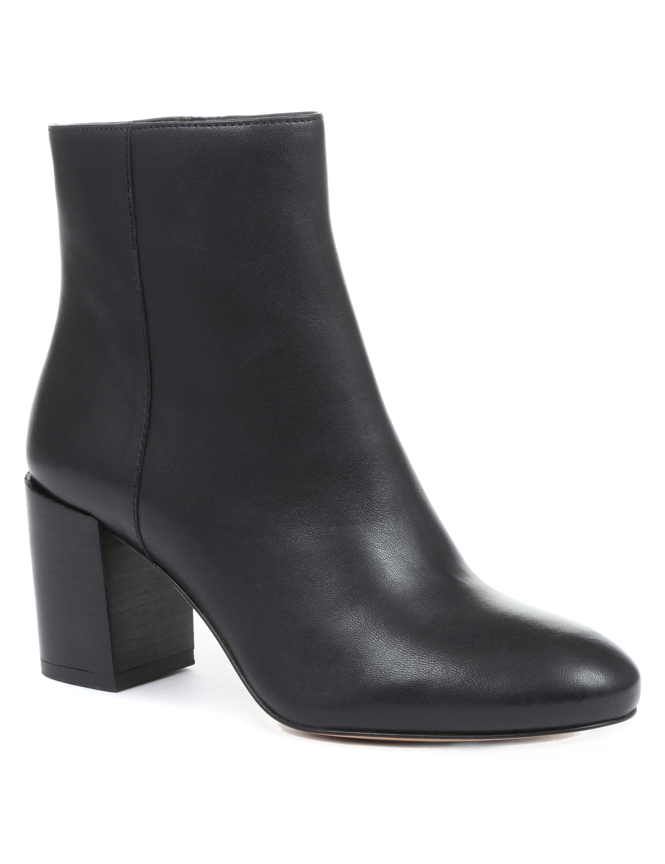 Leather Block Heel Ankle Boots 2 of 6