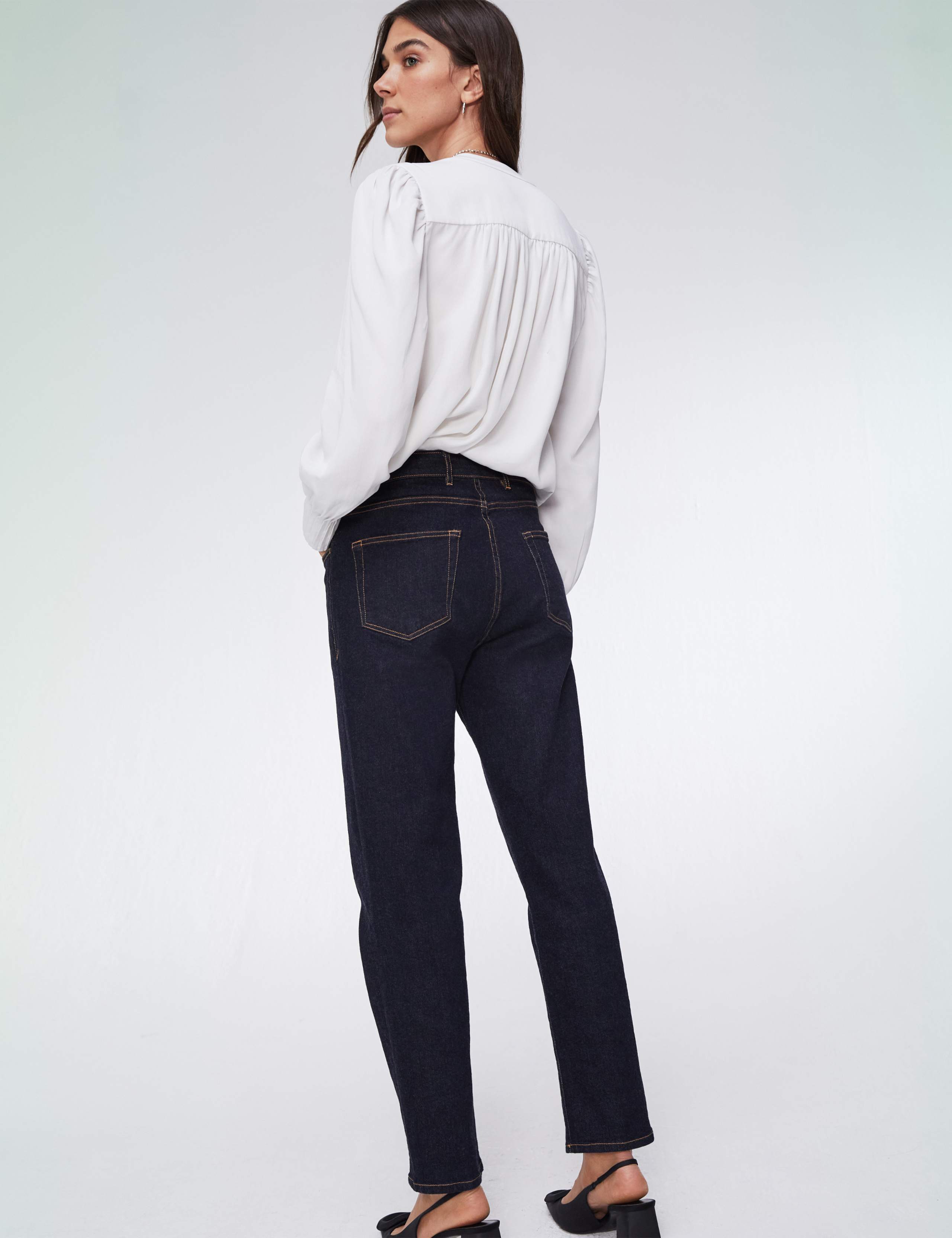 Crew Neck Button Through Puff Sleeve Blouse 6 of 9