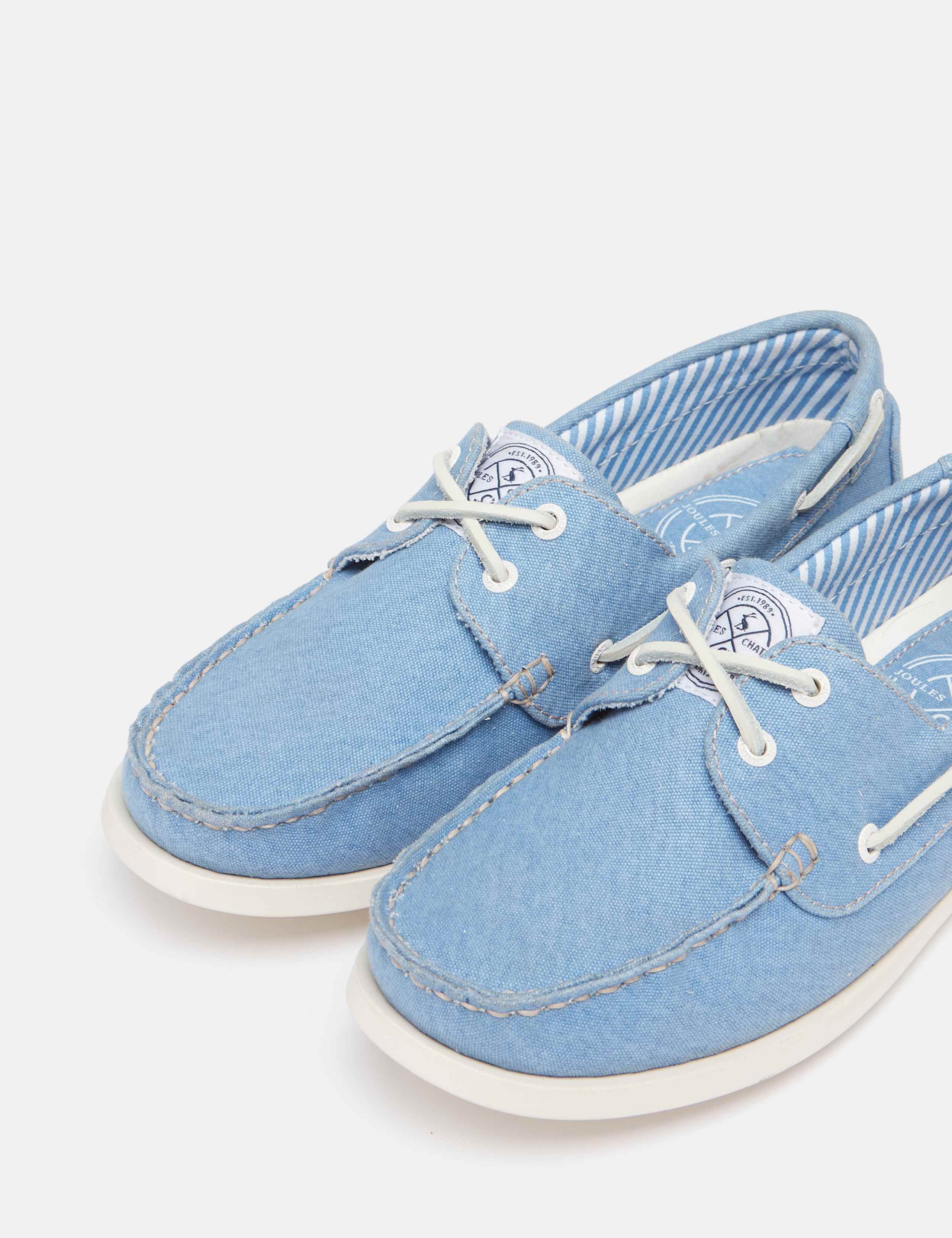 Canvas Lace Up Flat Boat Shoes 3 of 11