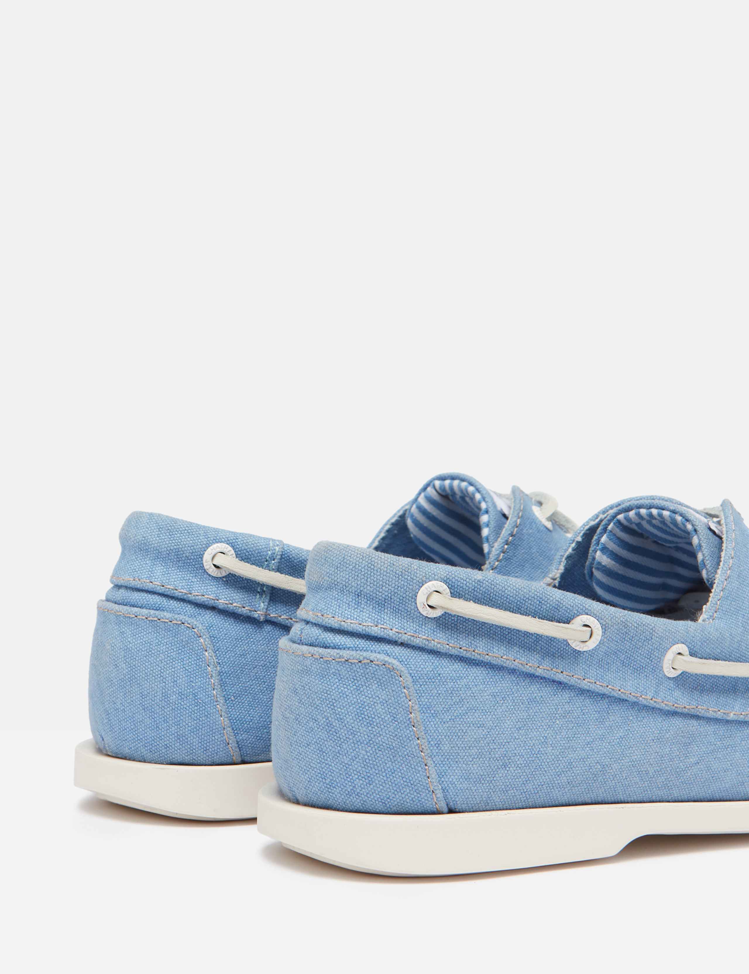 Canvas Lace Up Flat Boat Shoes 9 of 11