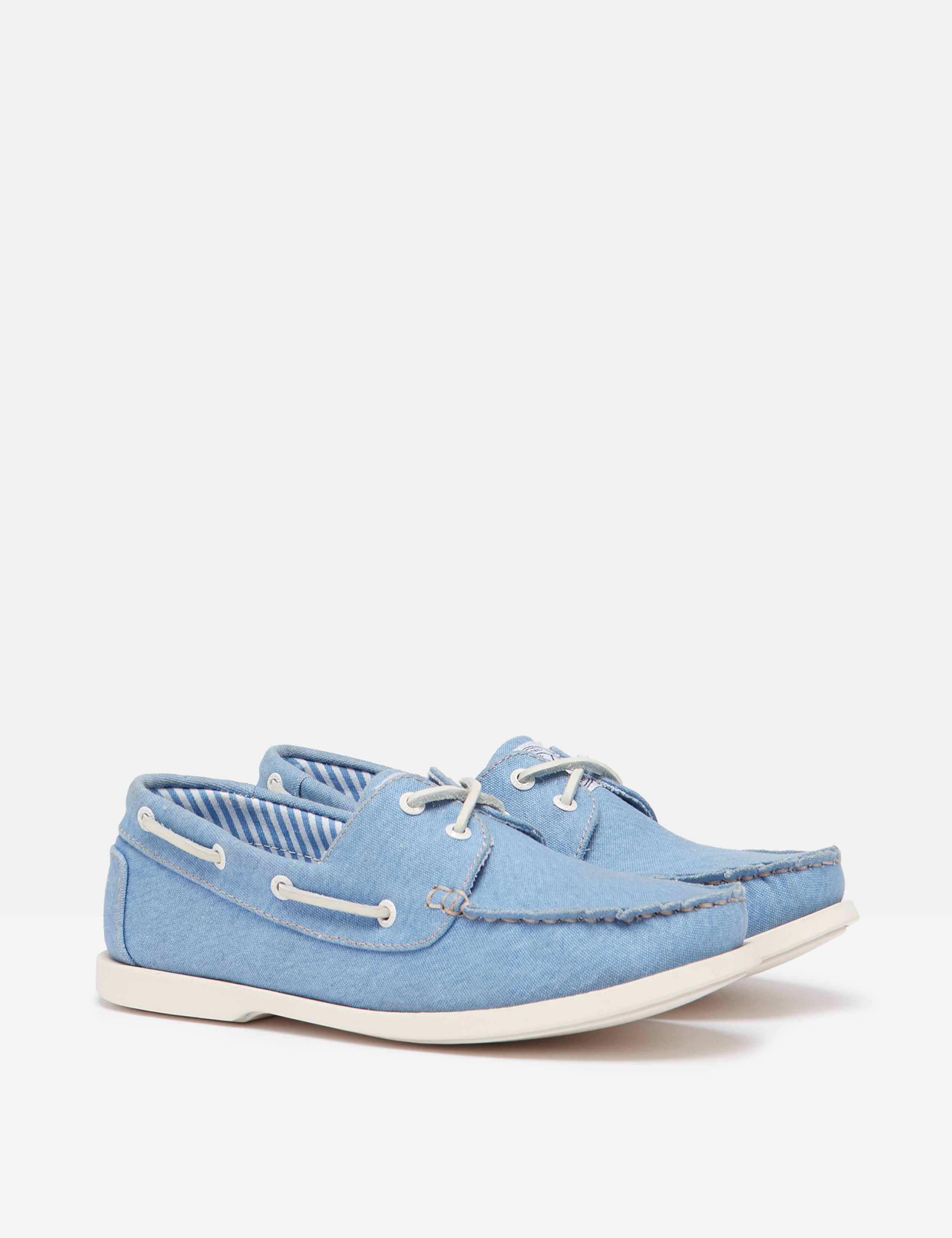 Canvas Lace Up Flat Boat Shoes 2 of 11
