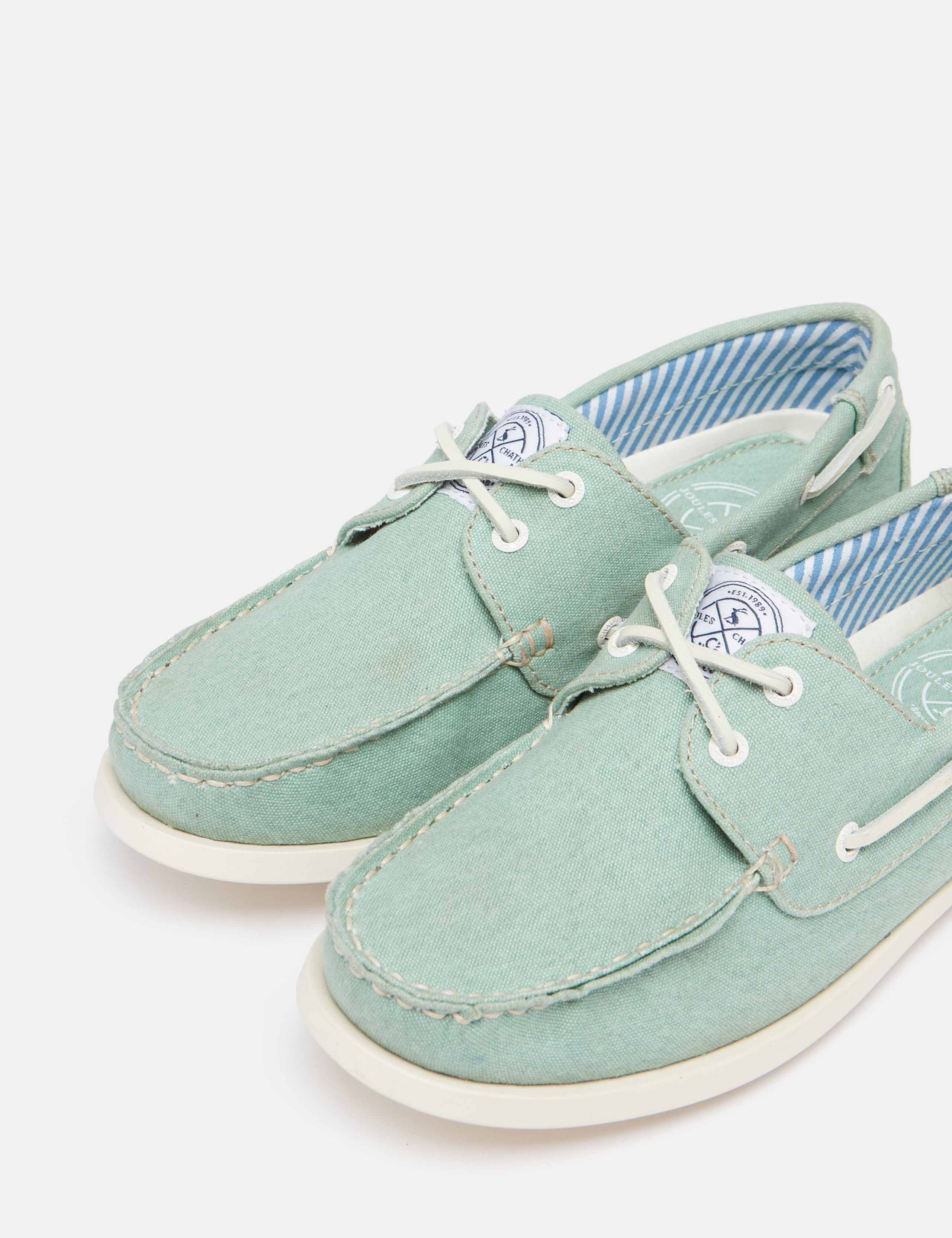 Canvas Lace Up Flat Boat Shoes 7 of 11