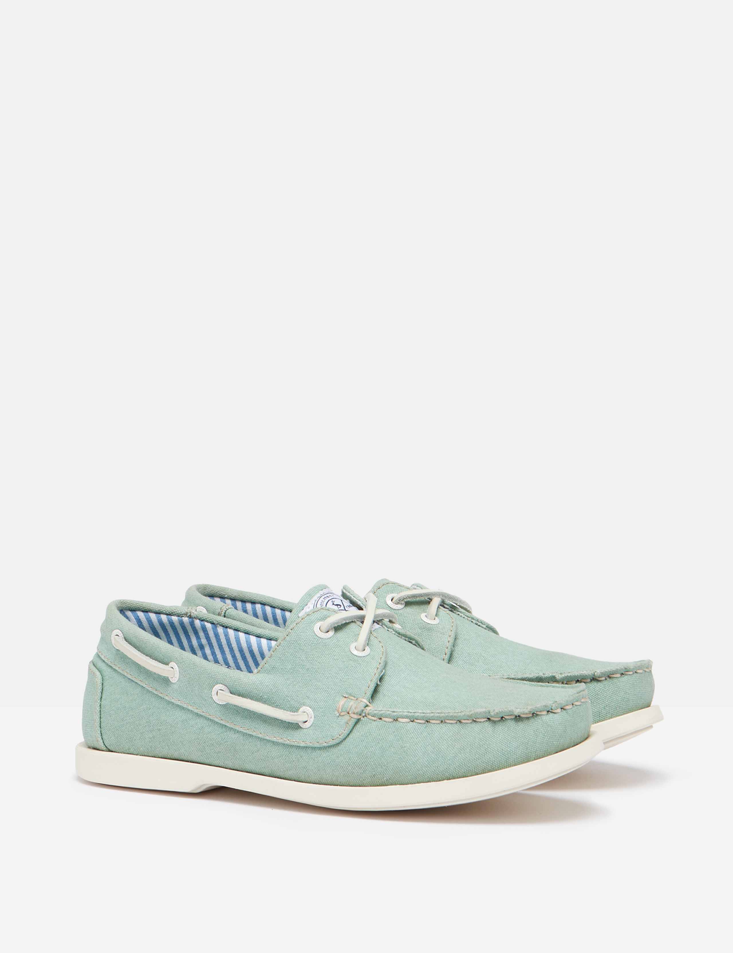 Canvas Lace Up Flat Boat Shoes 2 of 11