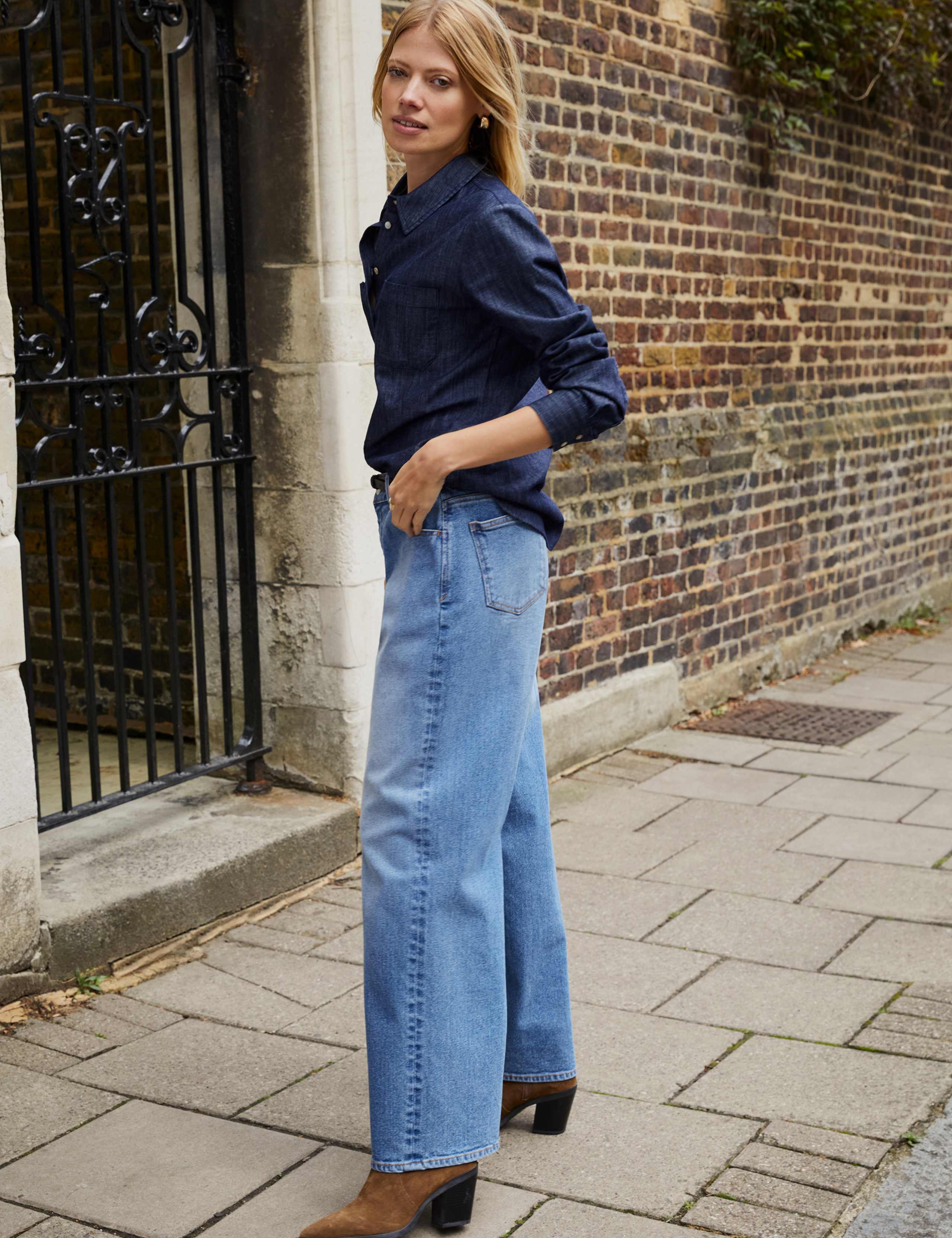 High Waisted Slouchy Wide Leg Jeans 5 of 8