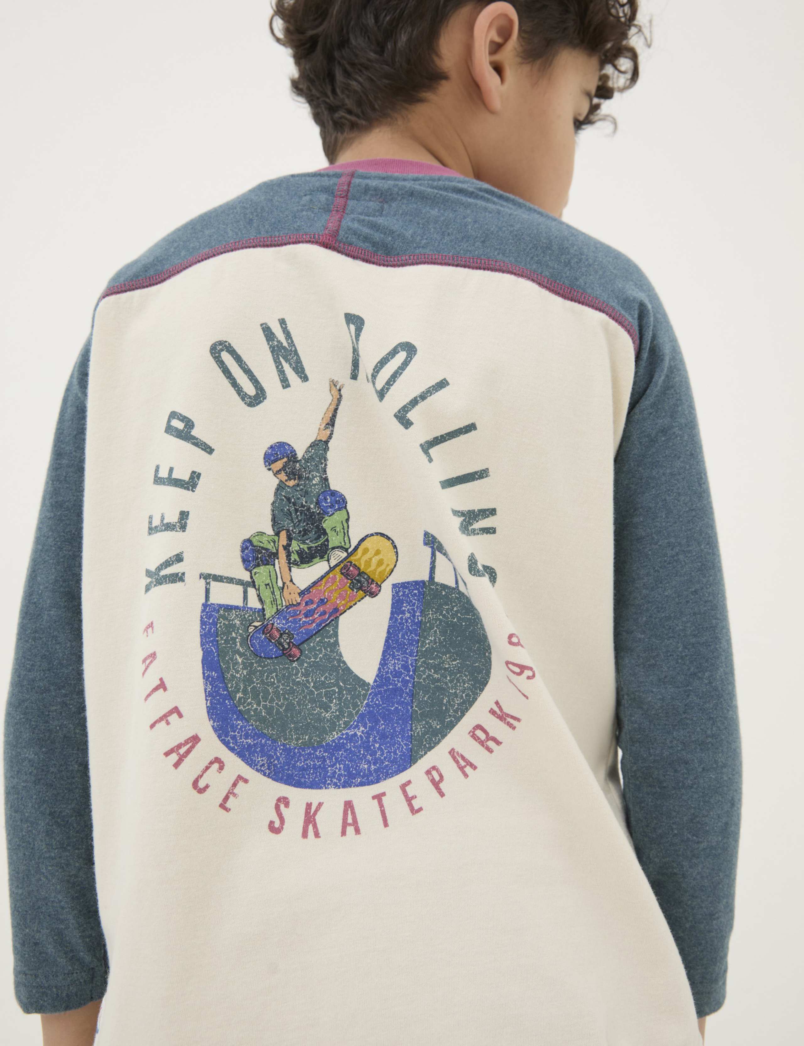 Pure Cotton Skater Graphic T-Shirt (3-13 Yrs) 4 of 5