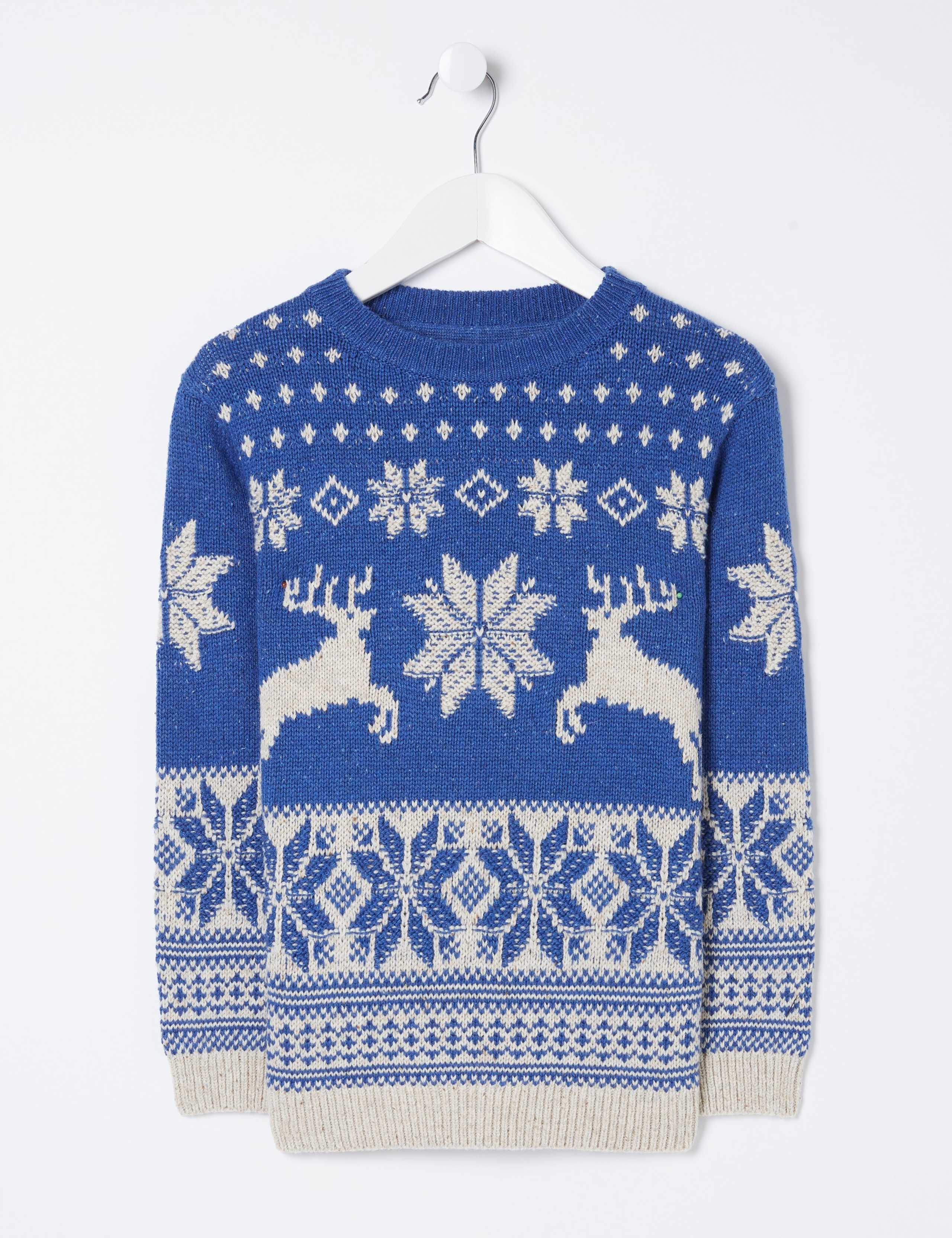Cotton Rich Deer Fair Isle Knitted Jumper (3-13 Yrs) 2 of 4