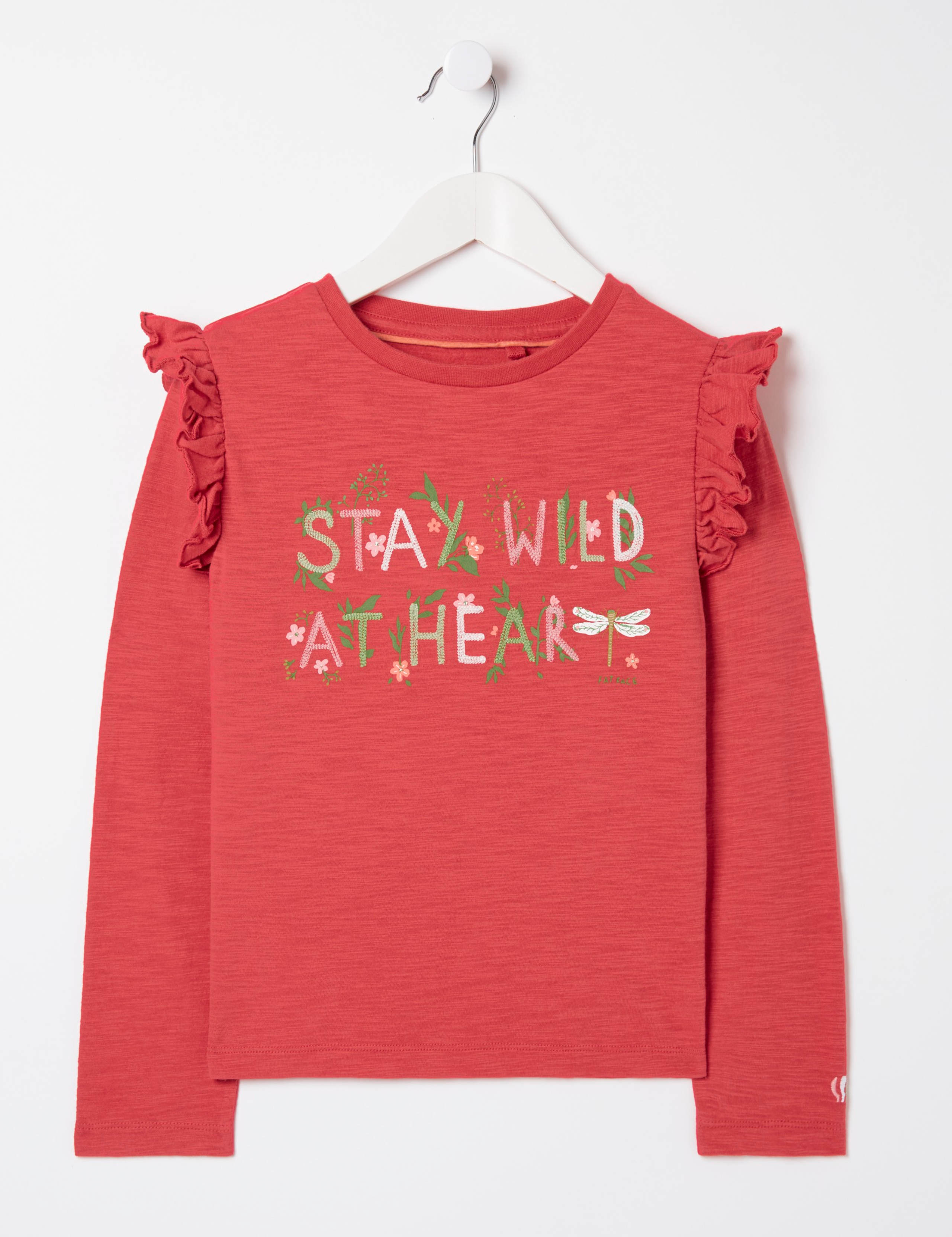 Pure Cotton Wild At Heart Slogan T-Shirt (3-13 Yrs) 2 of 4