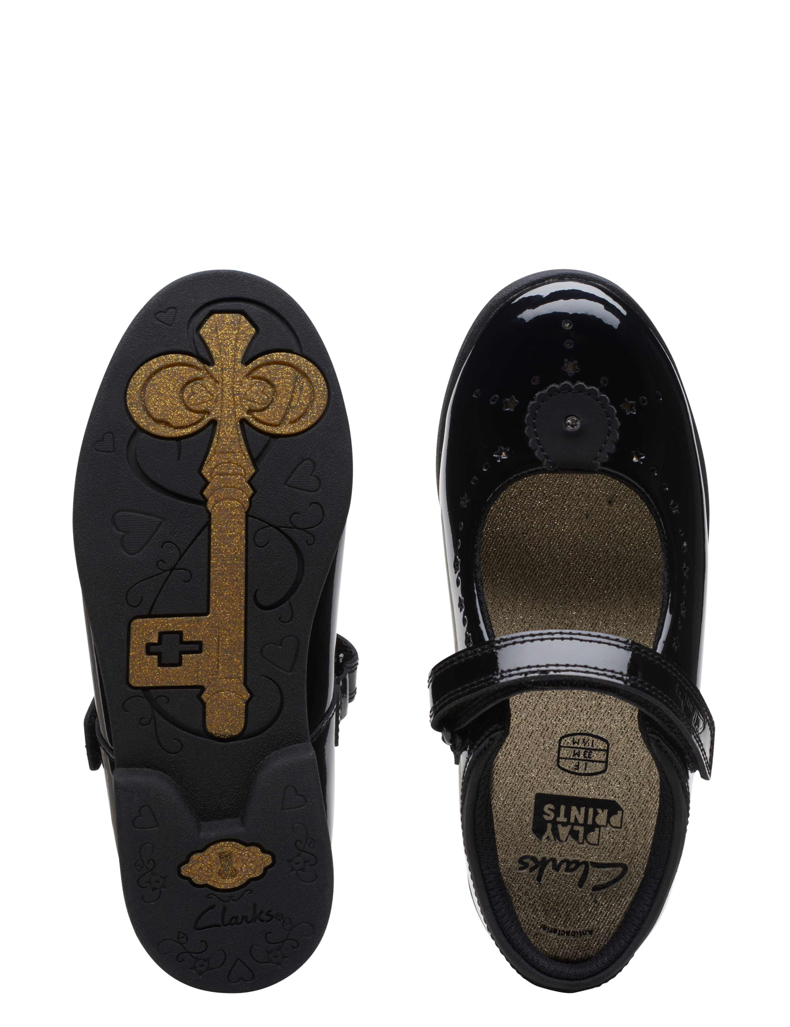 Kids' Patent Leather Riptape School Shoes (13 Small - 4 Large) 3 of 6