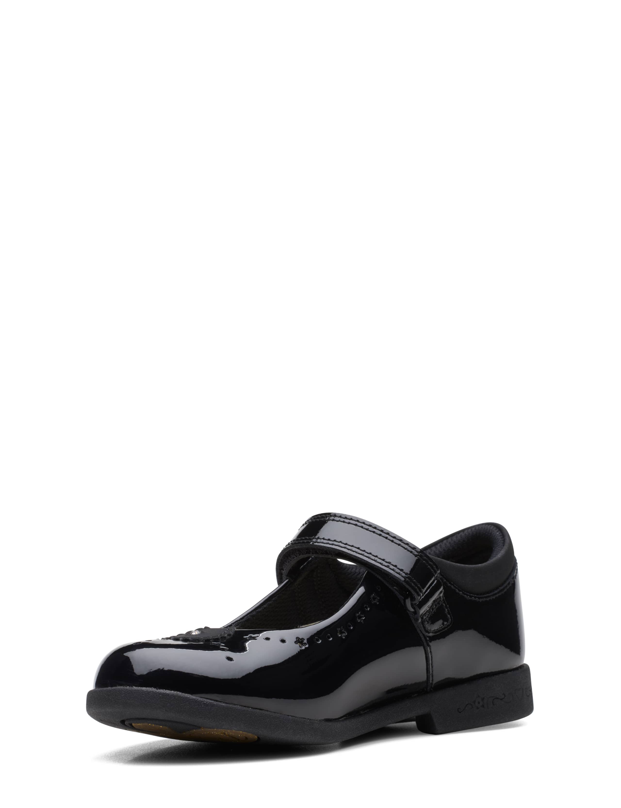 Kids' Patent Leather Riptape School Shoes (13 Small - 4 Large) 4 of 6