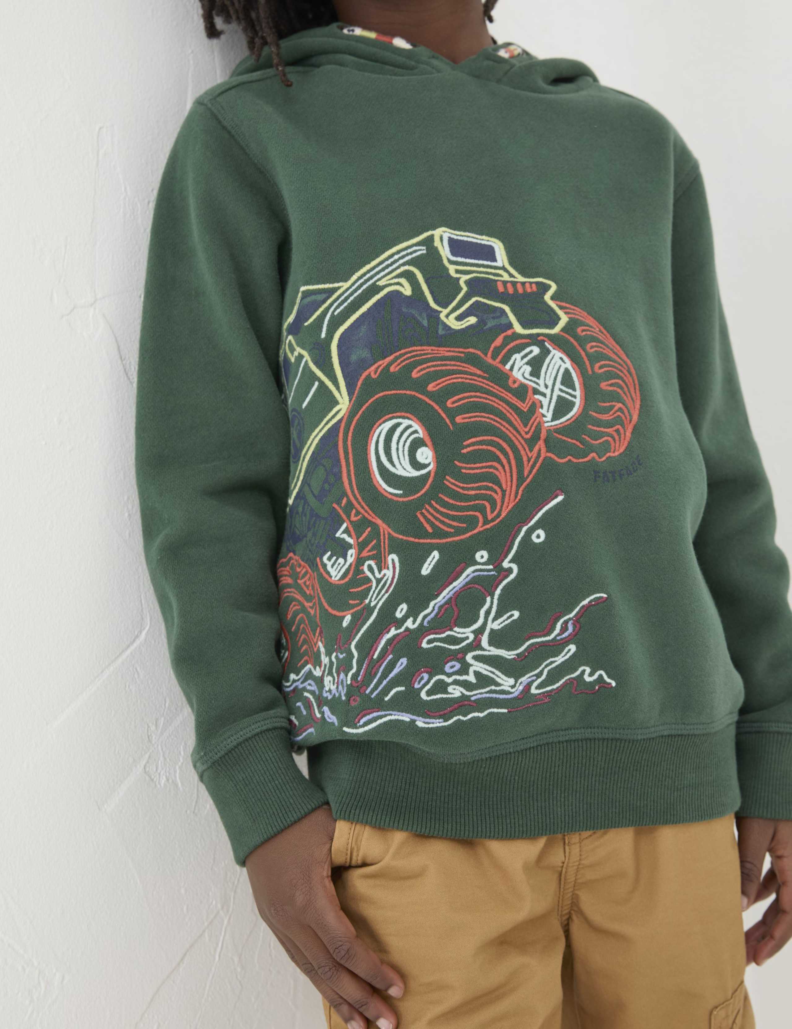 Cotton Blend Print Hoodie (3-13 Yrs) 4 of 6