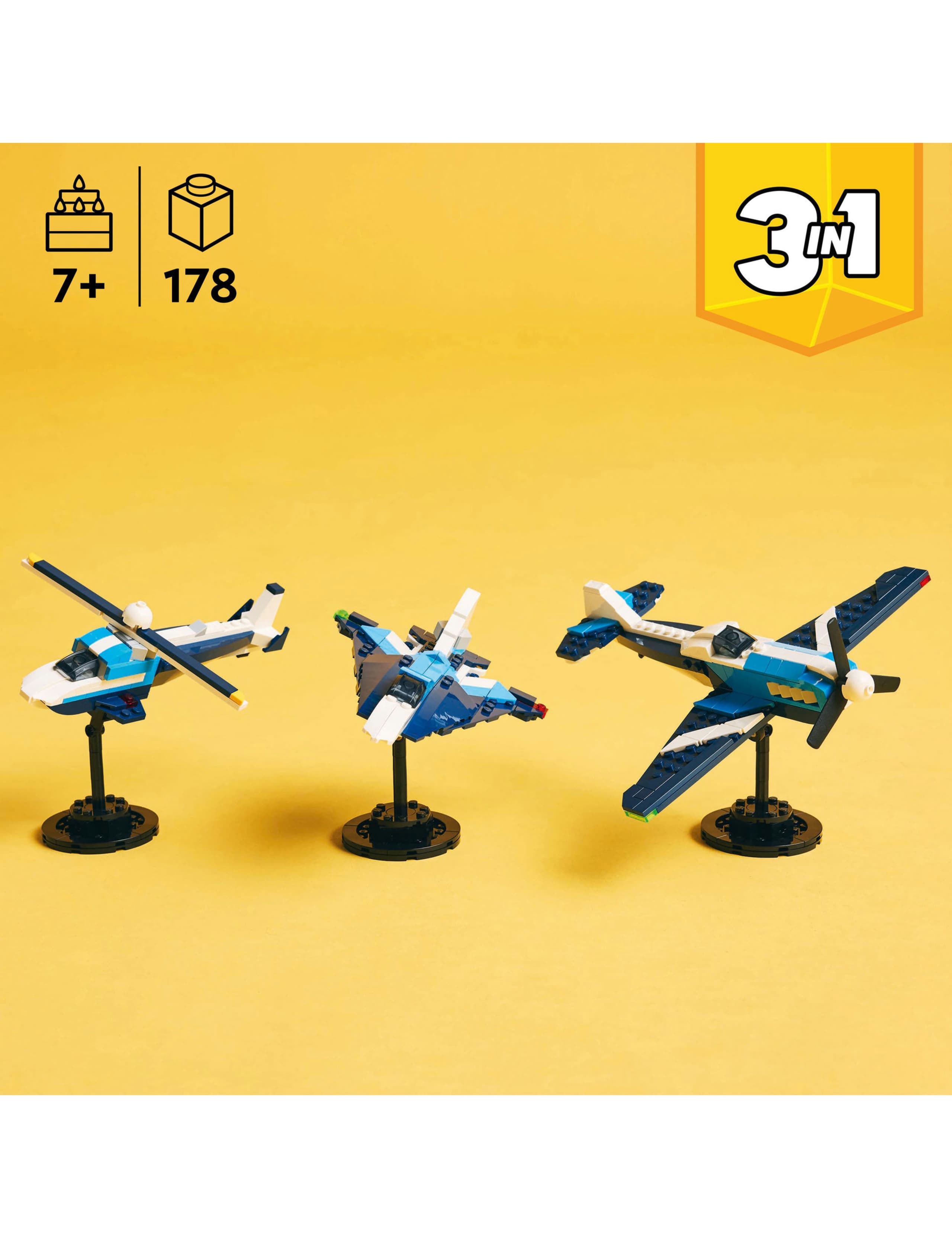 LEGO® Creator 3in1 Aircraft: Race Plane Toy Set  31160  (7+ Yrs) 6 of 6