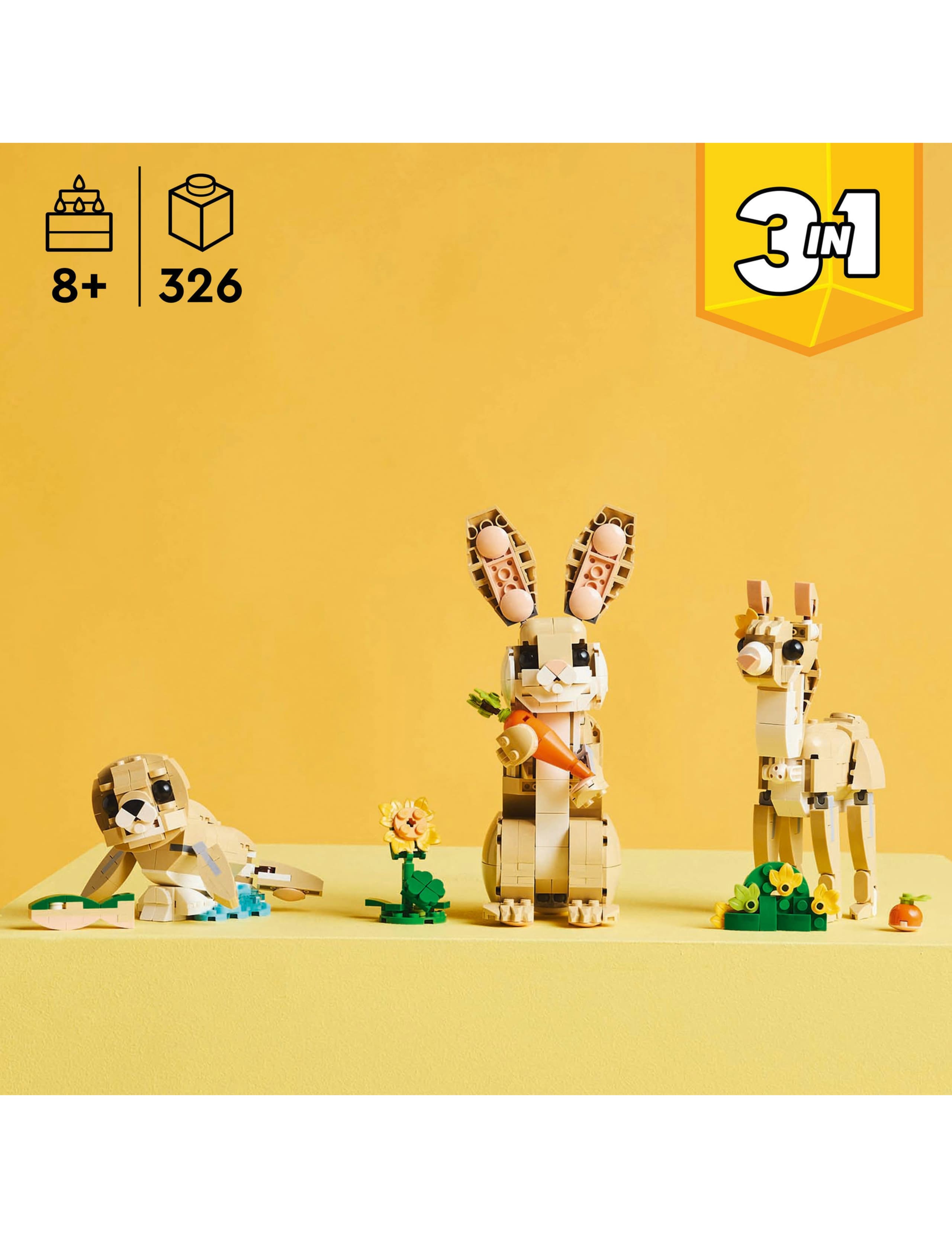 LEGO® Creator 3in1 Cute Bunny, Toy Animal Set 31162  (8+ Yrs) 5 of 6