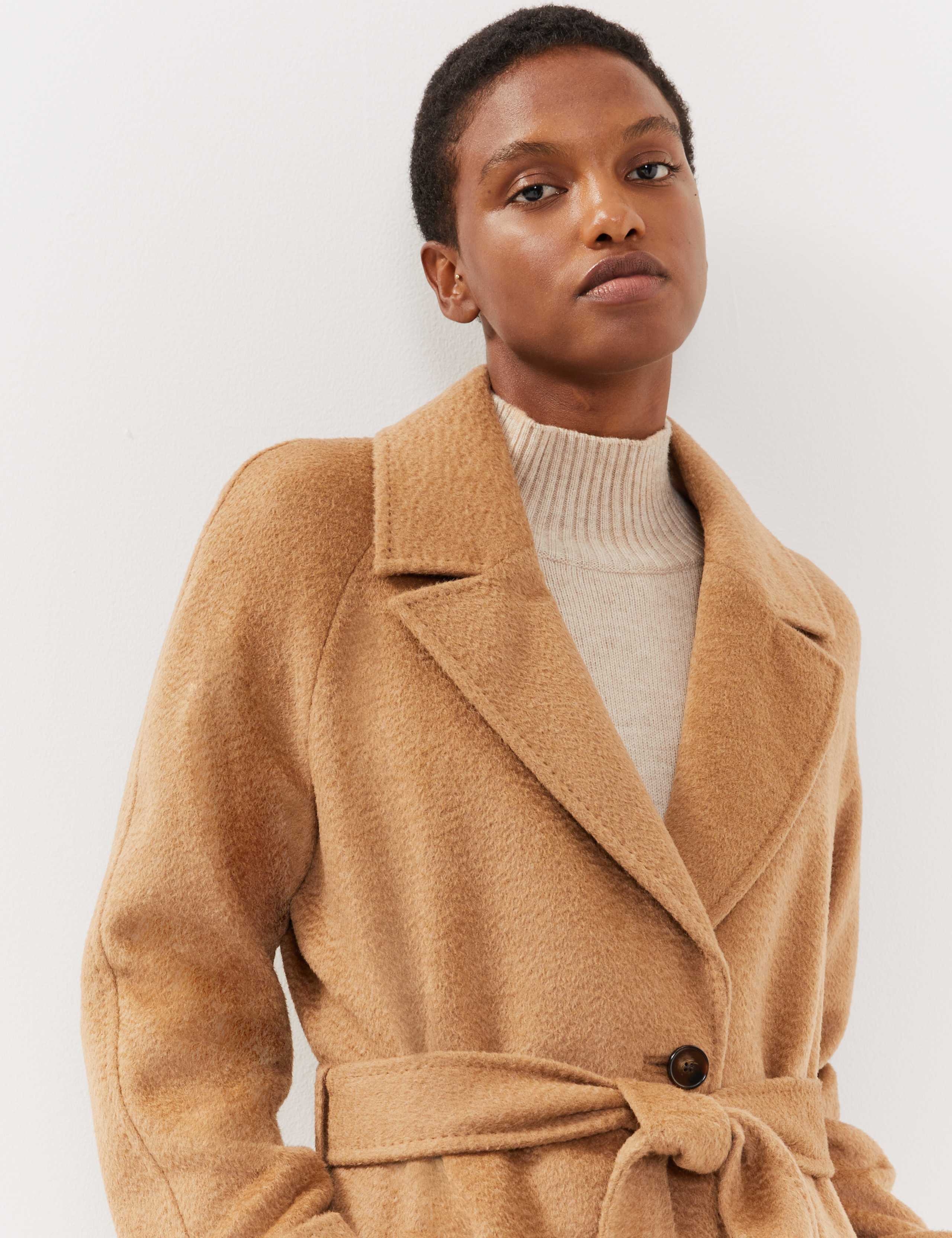 Camel Hair Wrap Coat 3 of 7
