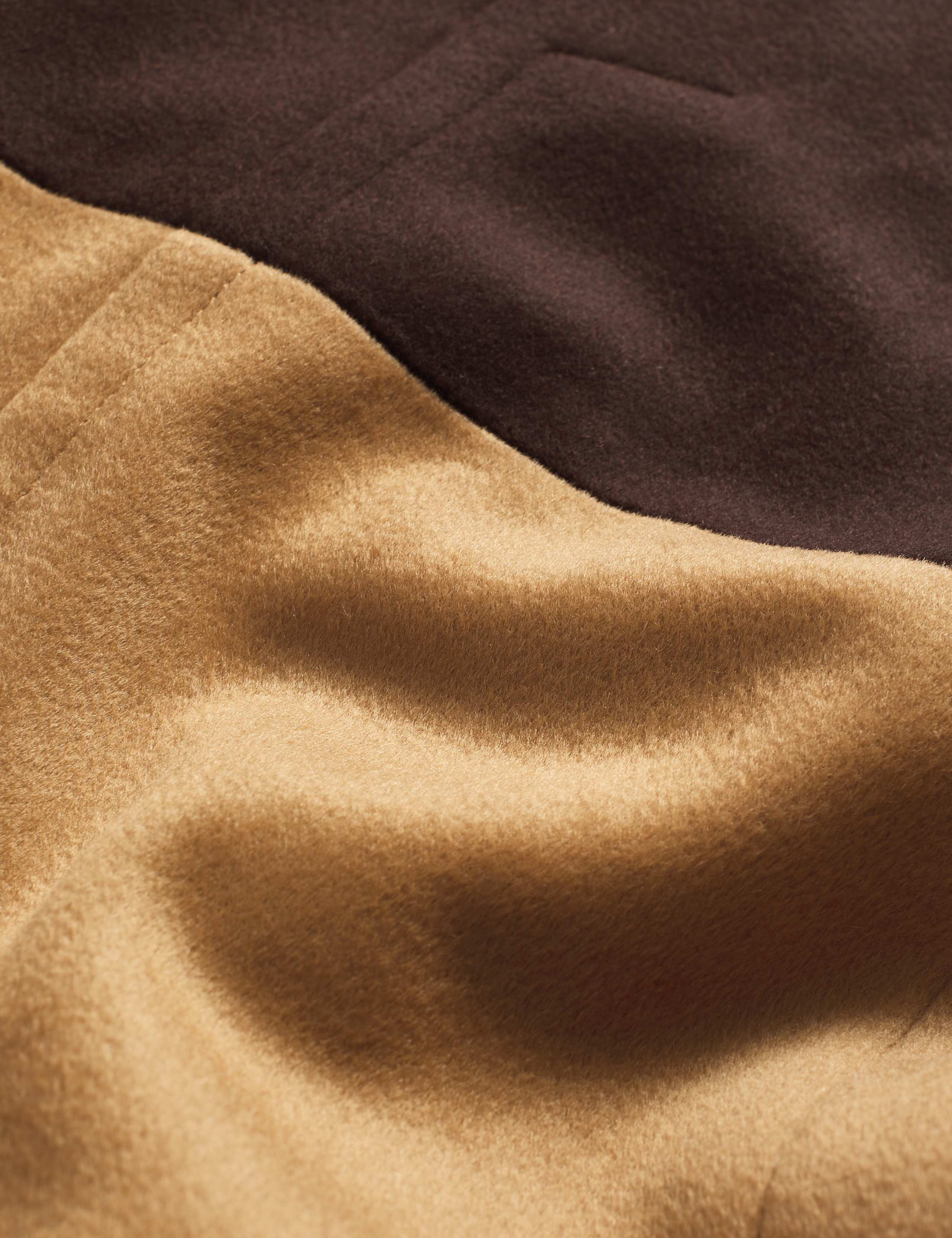 Pure Wool Colour Block Pea Coat 6 of 6