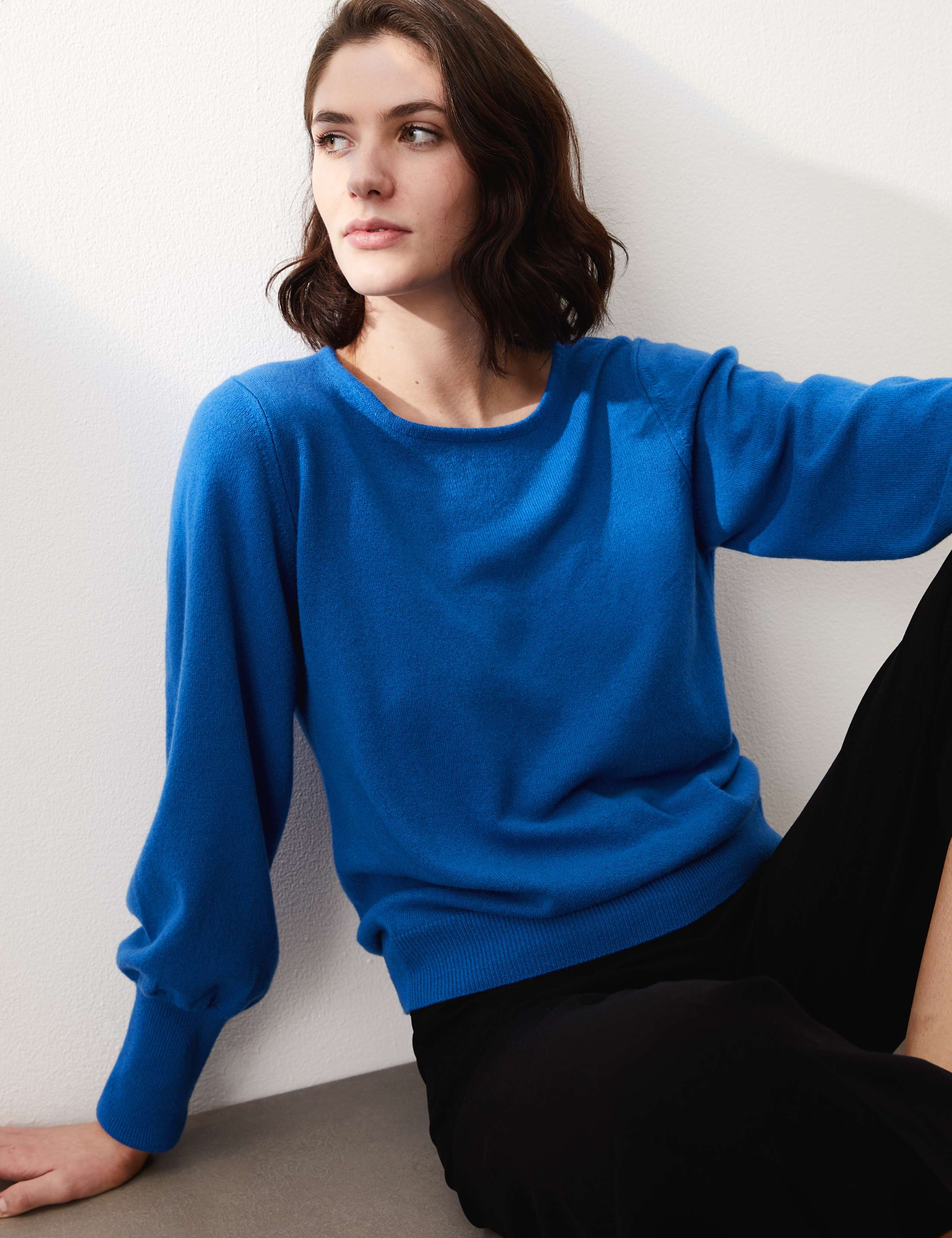 Cashmere Balloon Sleeve Jumper With Wool 4 of 6