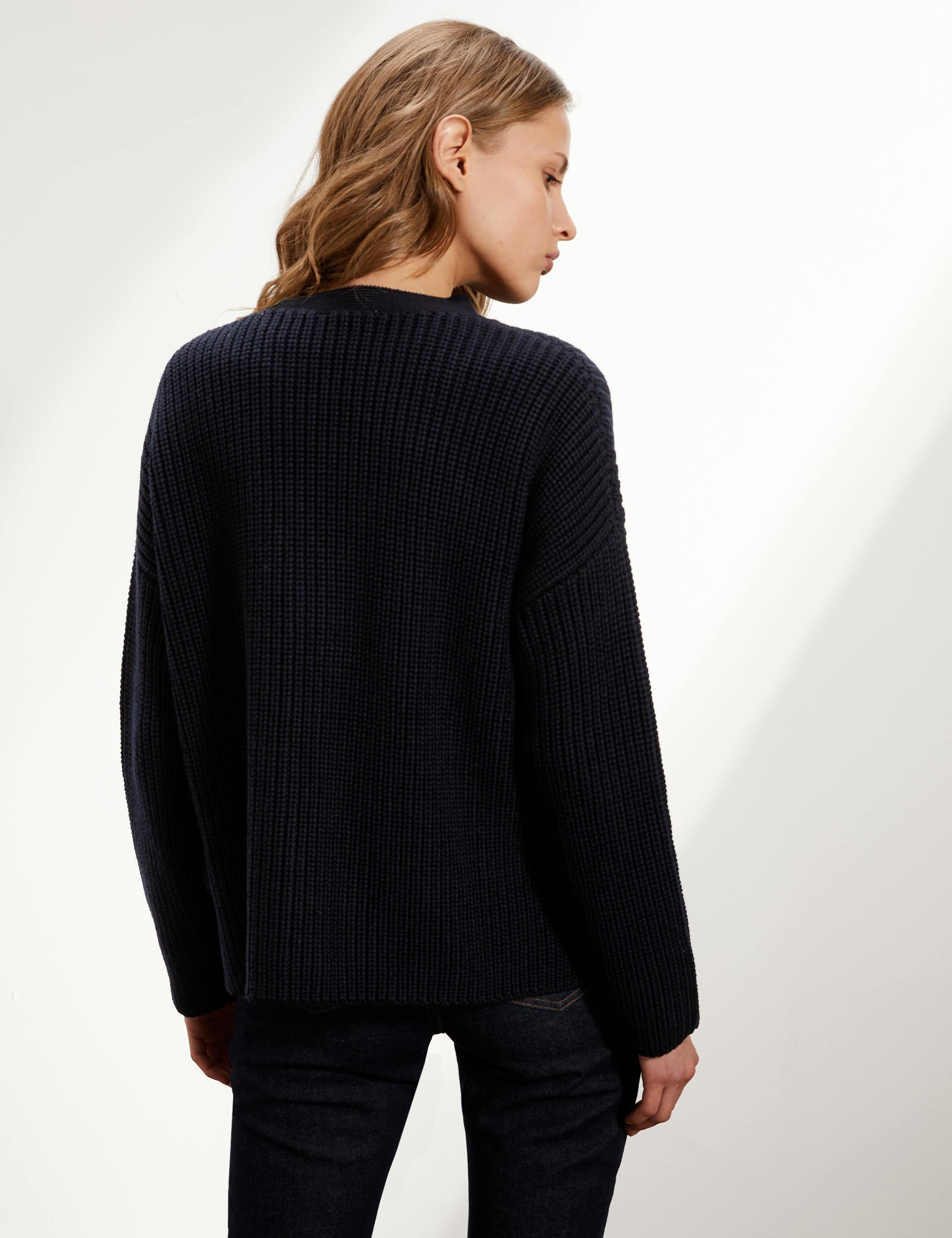 Pure Merino Wool Ribbed V-Neck Cardigan 4 of 5