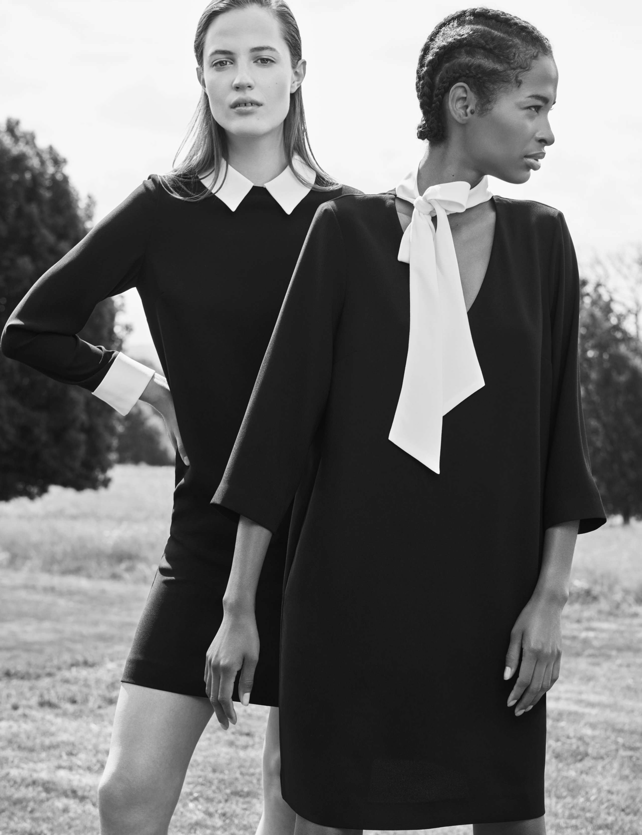 Crepe Contrast Detailing Shift Dress 4 of 7