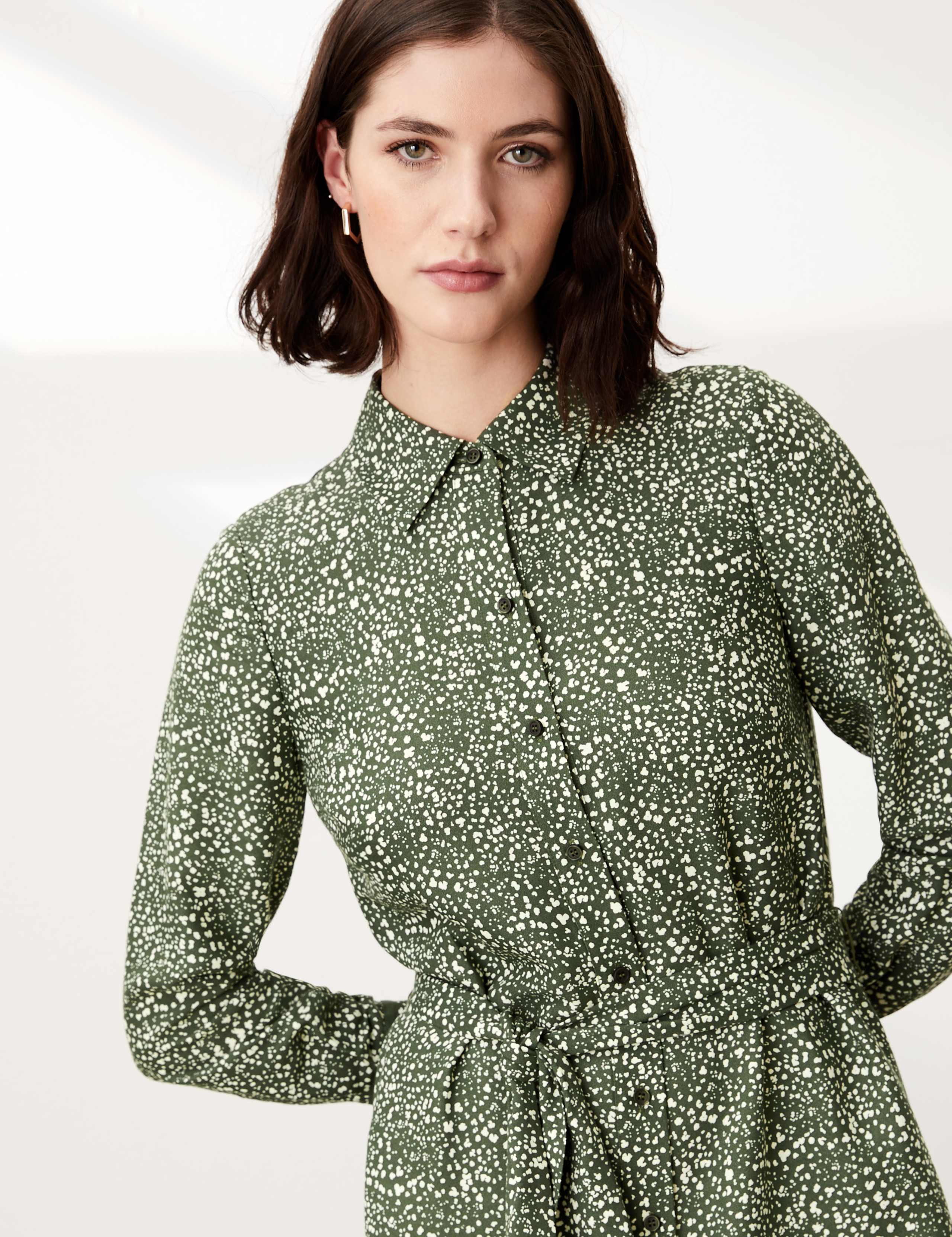 Tie Front Midi Shirt Dress 3 of 6