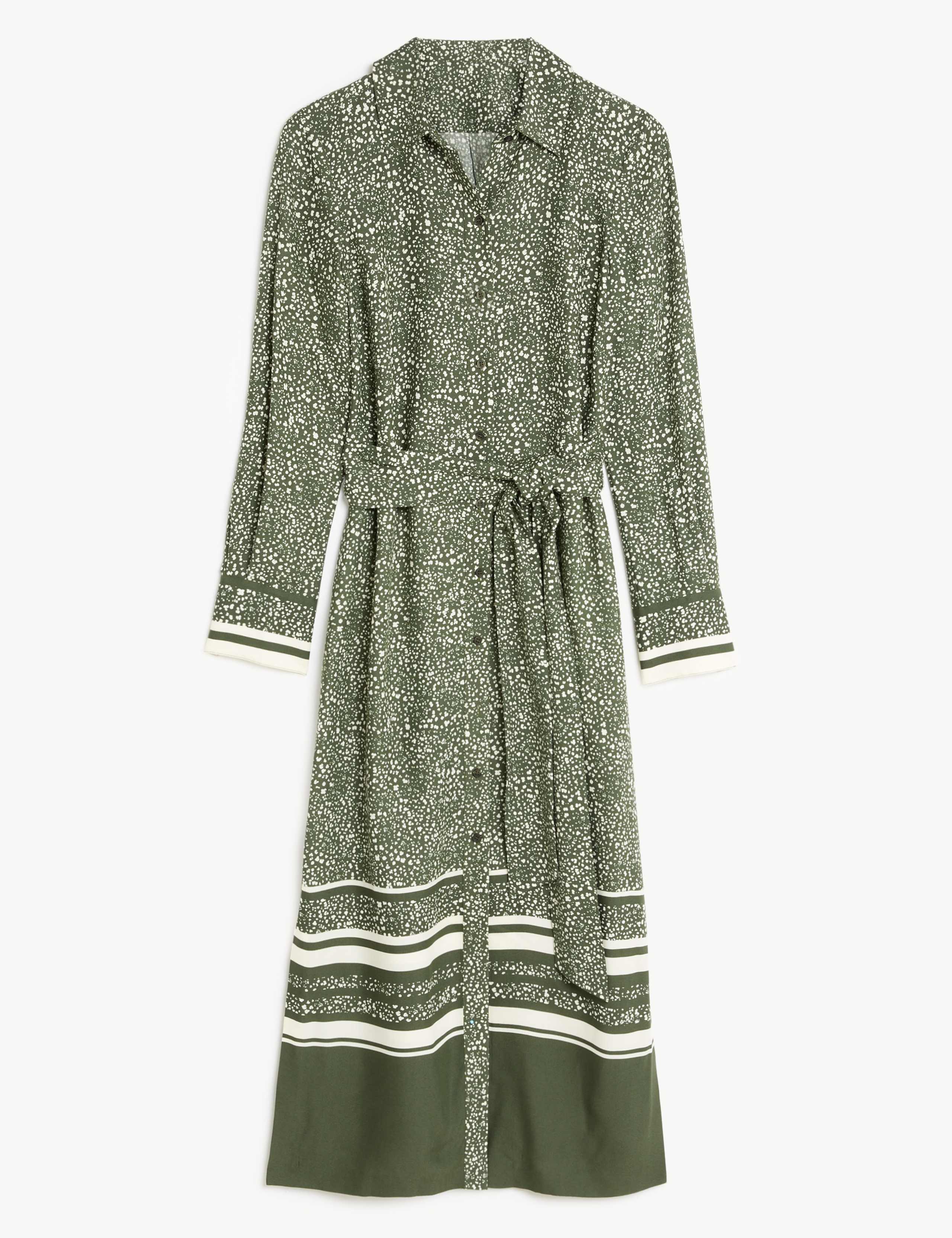 Tie Front Midi Shirt Dress 2 of 6