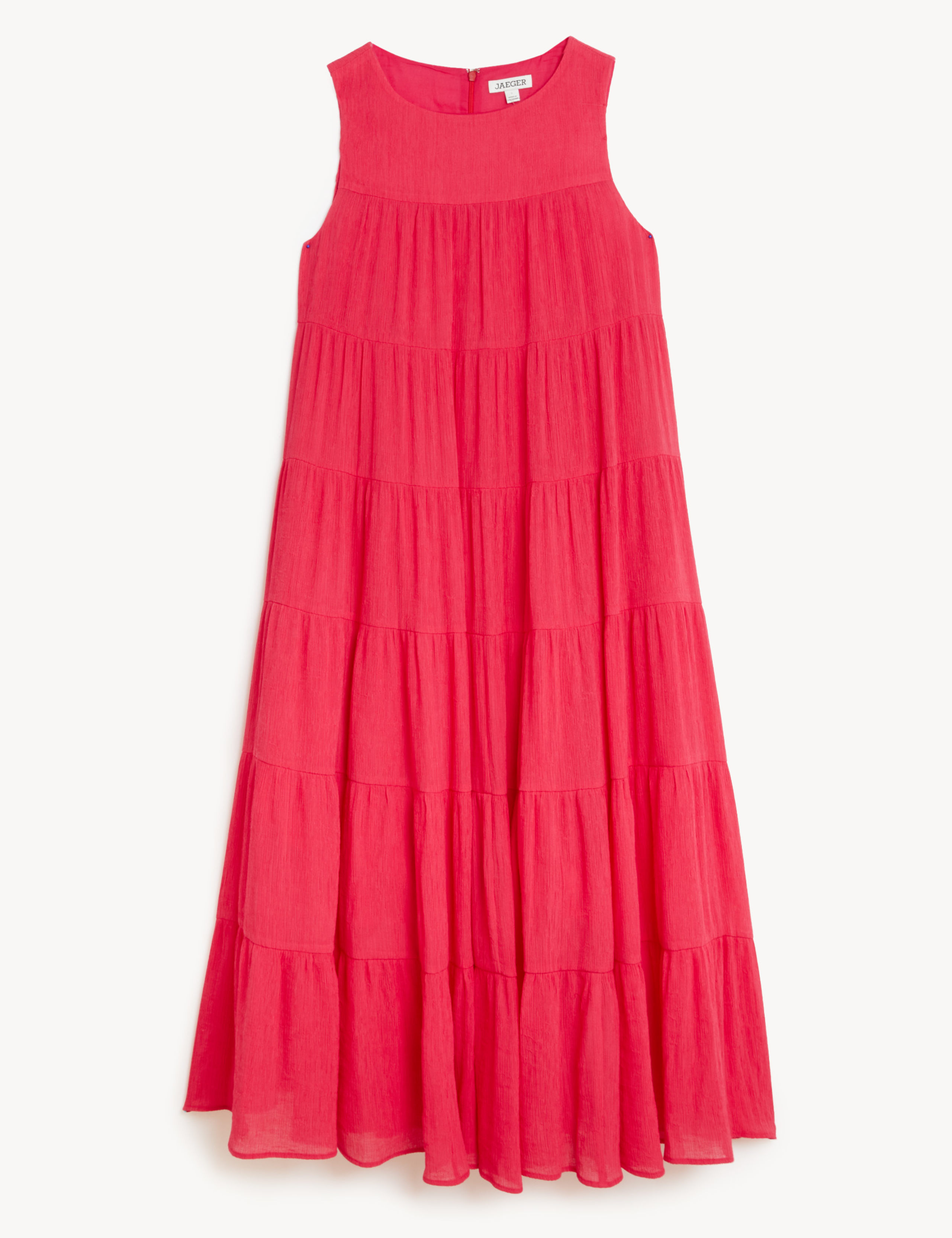 Textured Sleeveless Maxi Tiered Dress 2 of 7