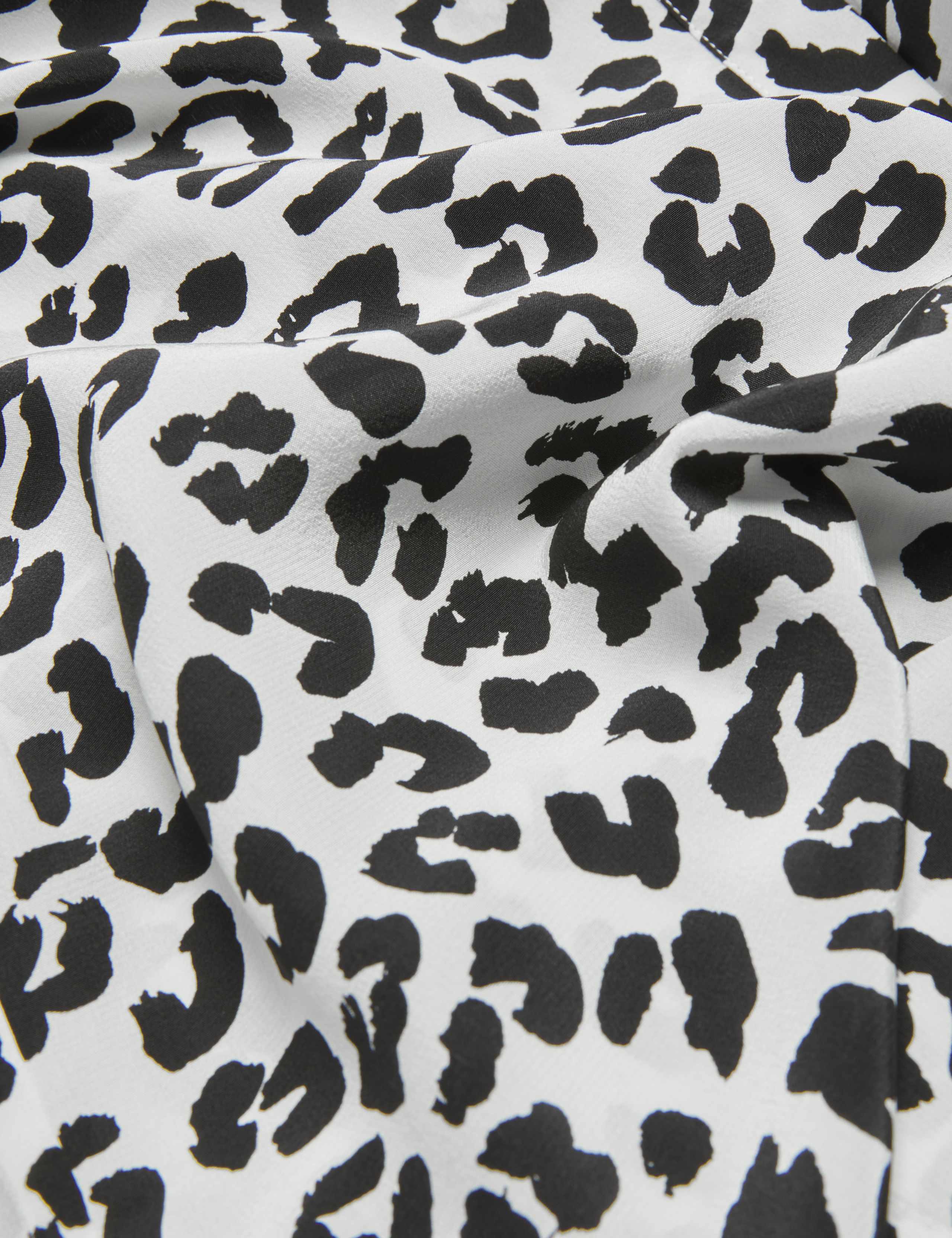 Pure Silk Animal Print Long Sleeve Shirt 6 of 6