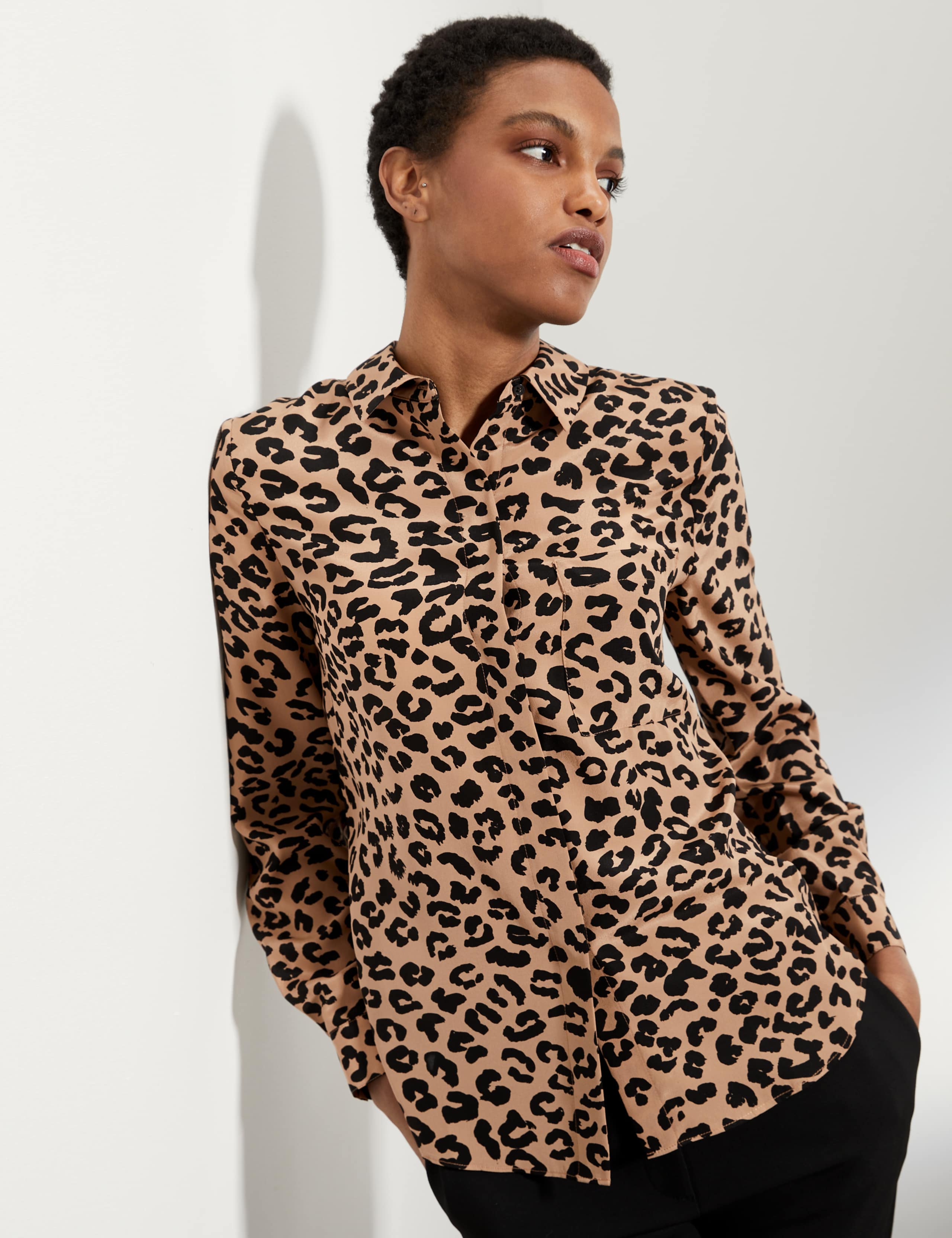 Pure Silk Animal Print Shirt 1 of 5