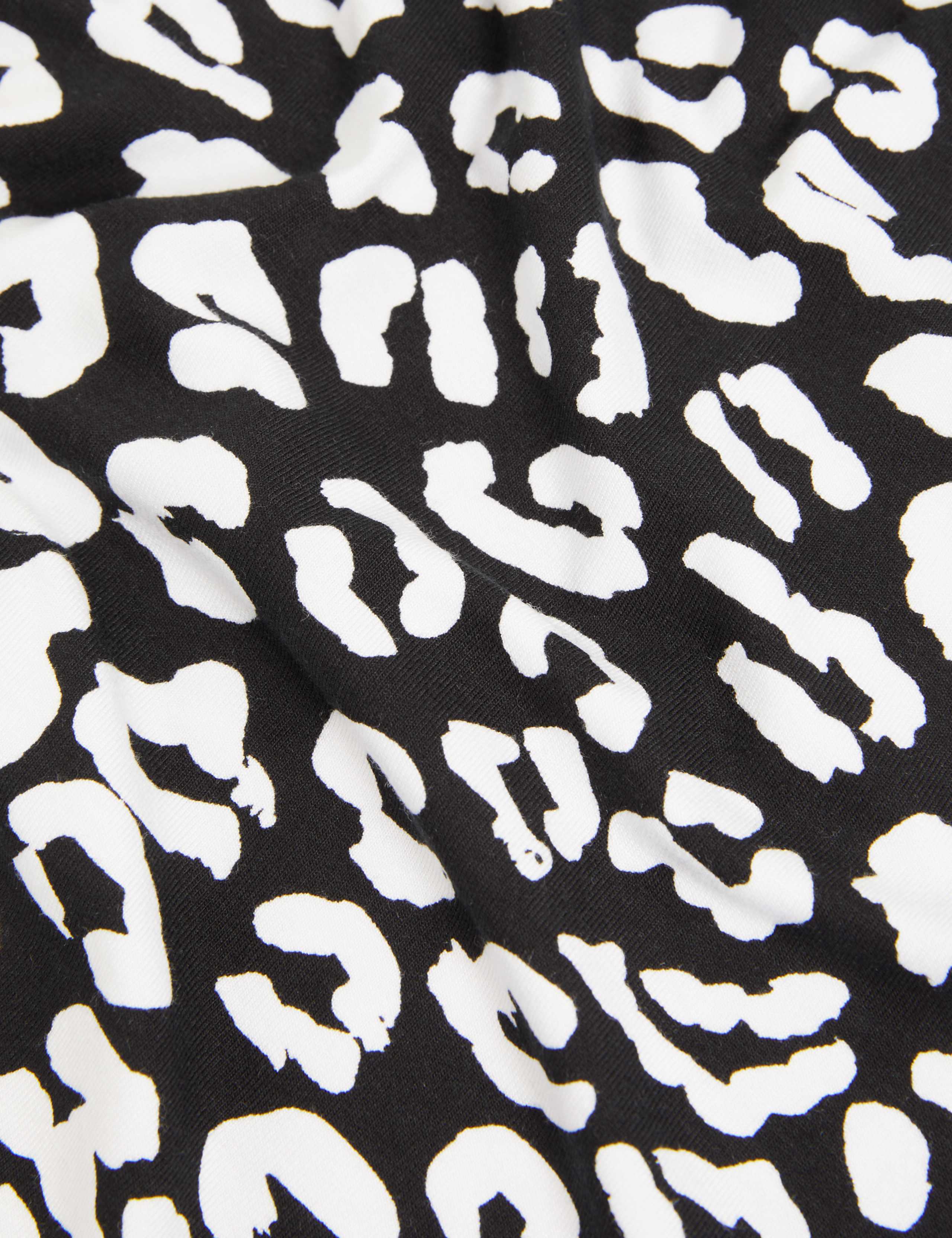 Animal Print V-Neck Batwing Top 6 of 6