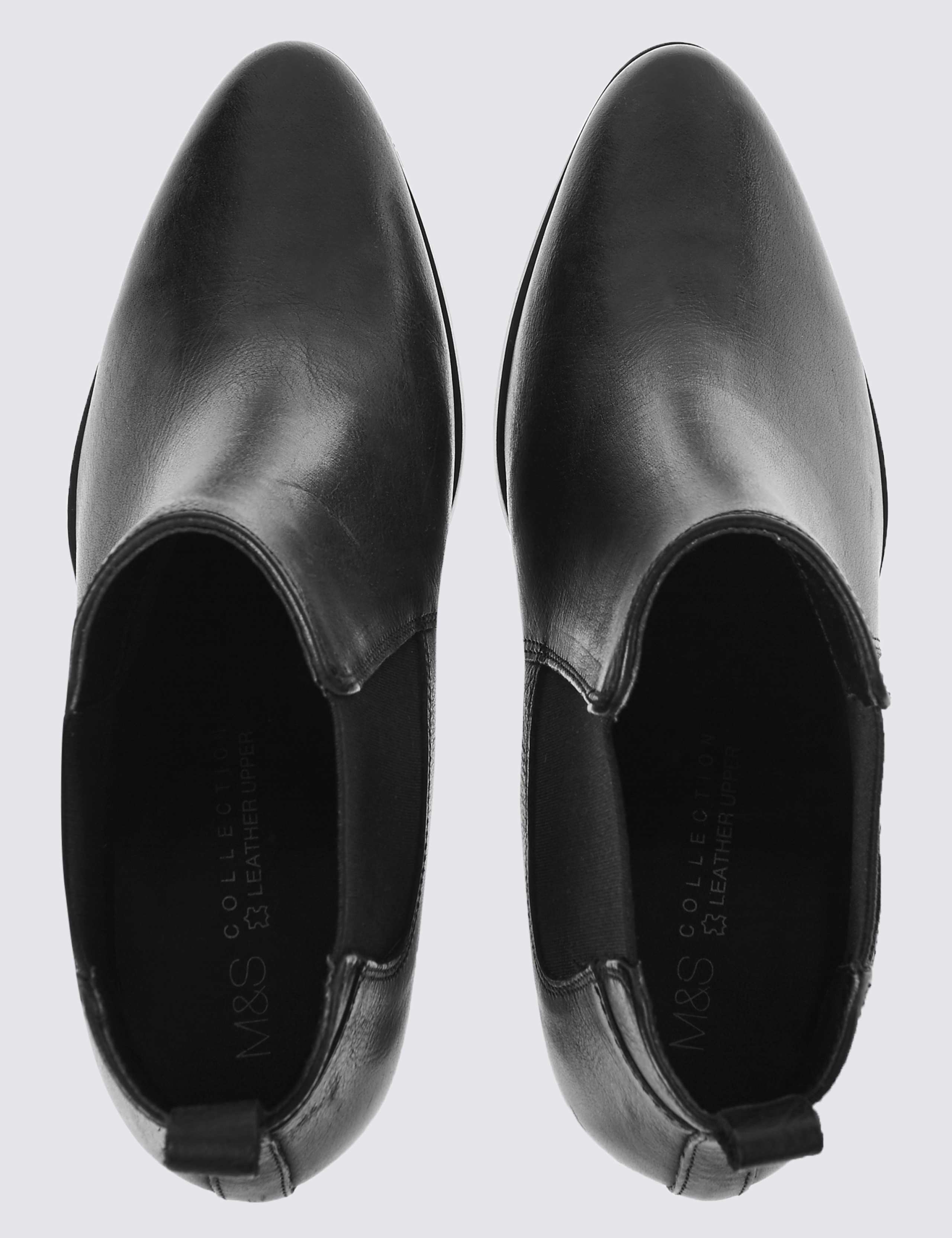 Leather Block Heel Ankle Boots 4 of 6