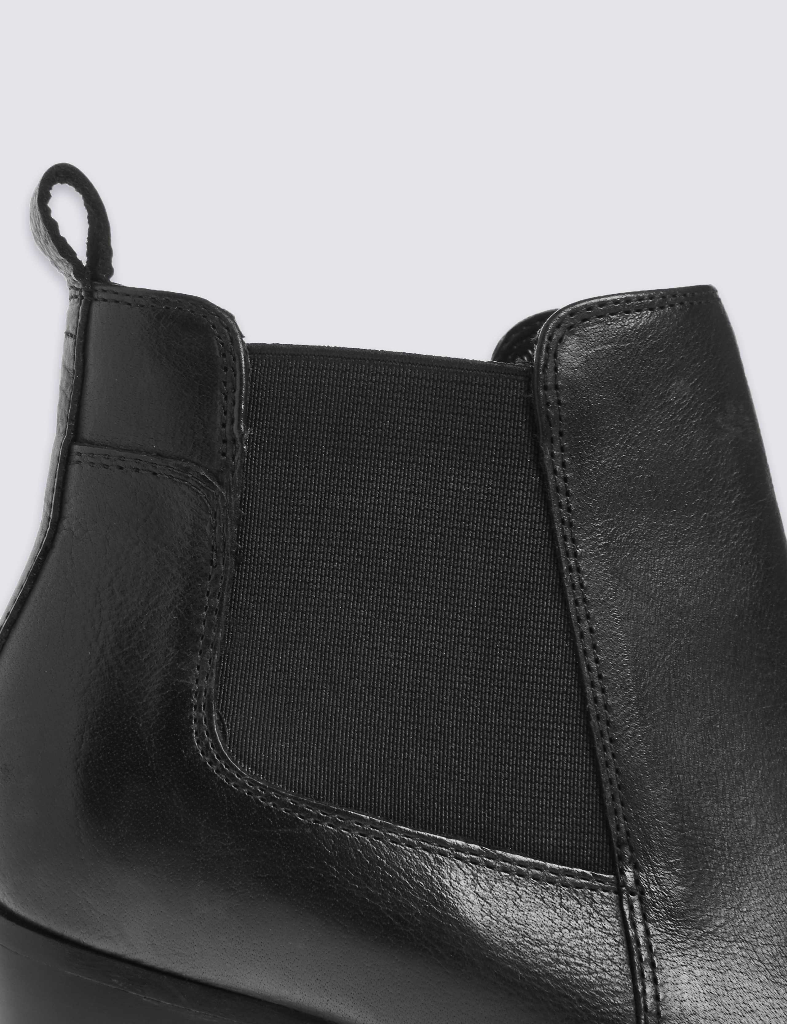 Leather Block Heel Ankle Boots 6 of 6