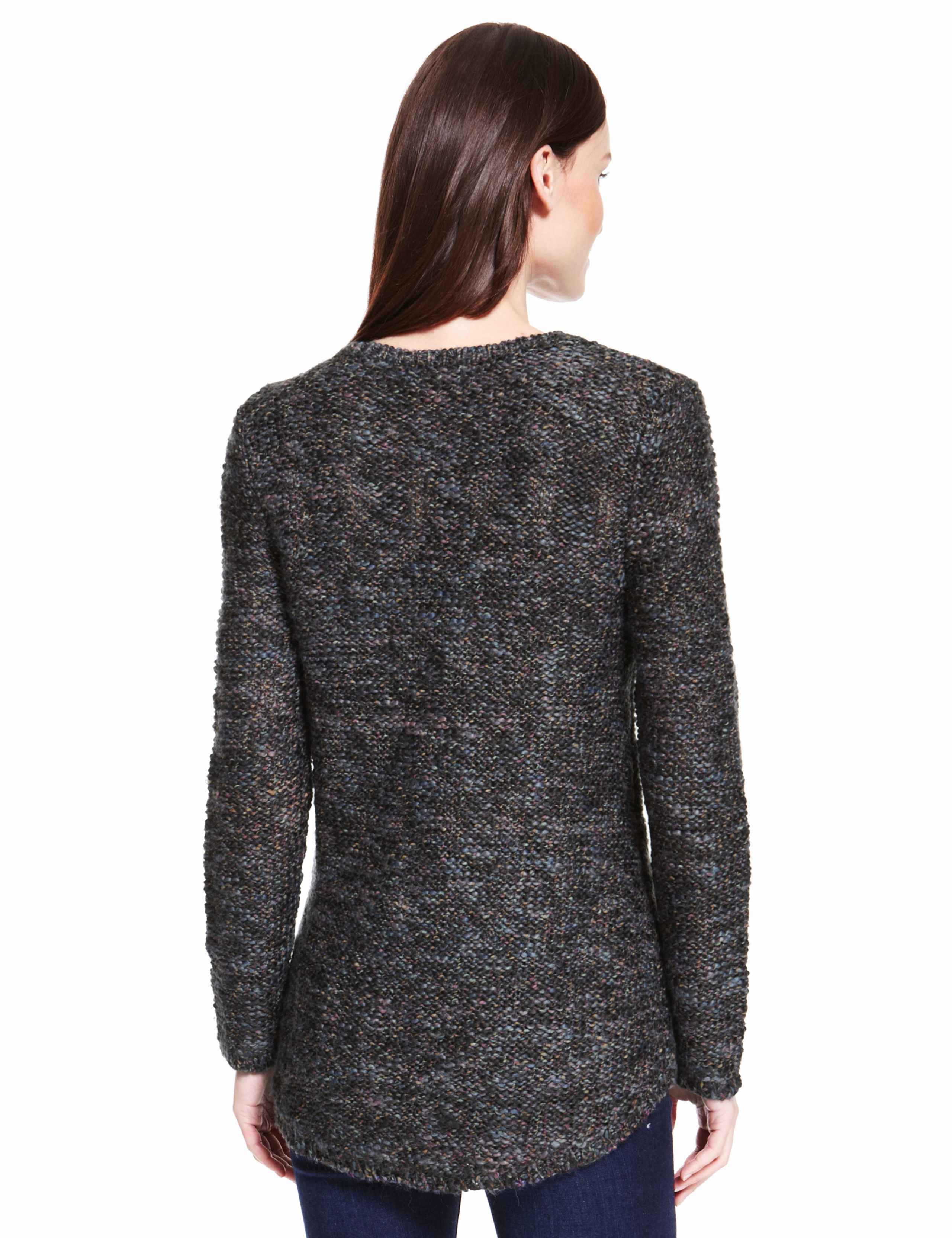 Reverse Knit Slub Tweed Jumper with Wool 5 of 6