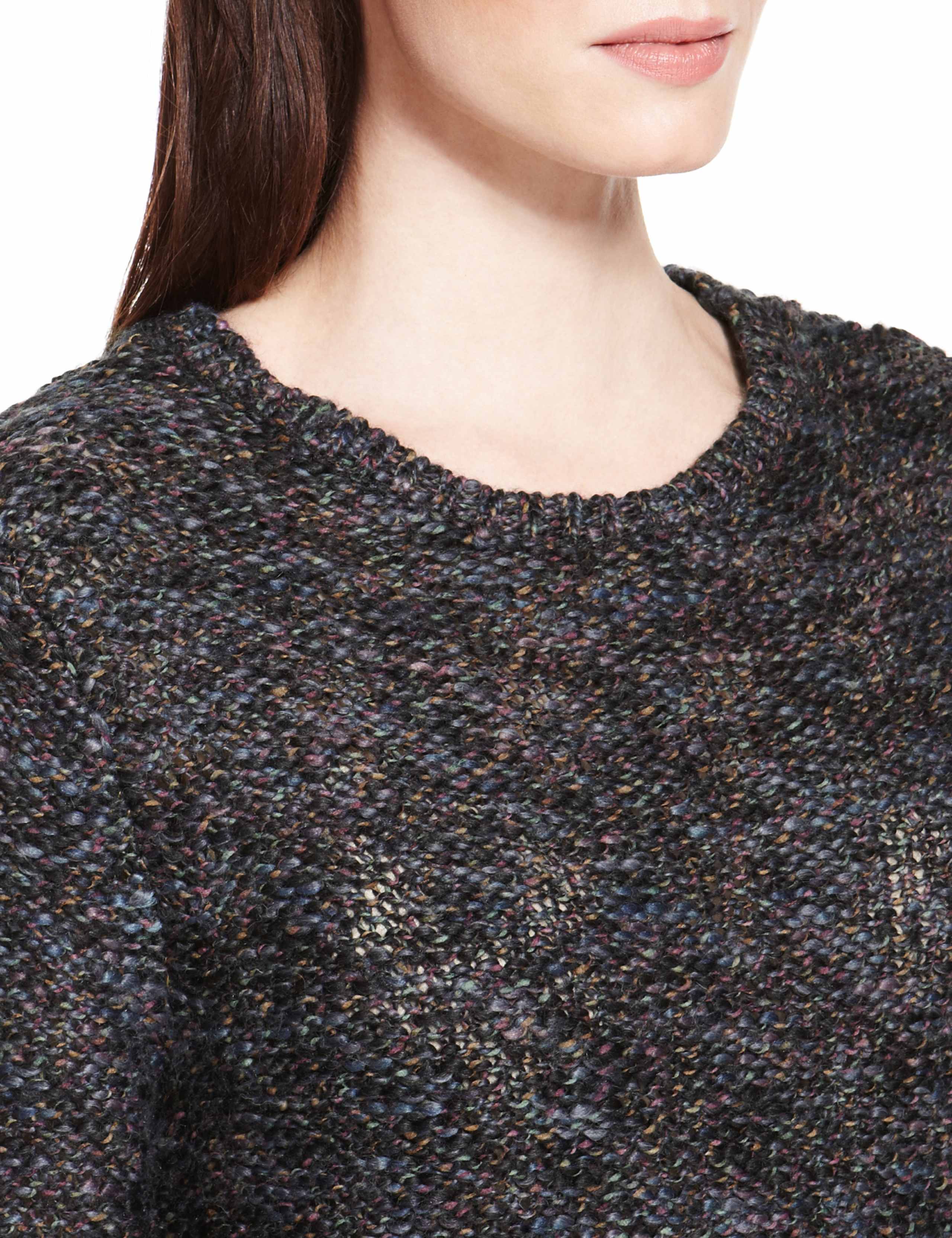 Reverse Knit Slub Tweed Jumper with Wool 6 of 6