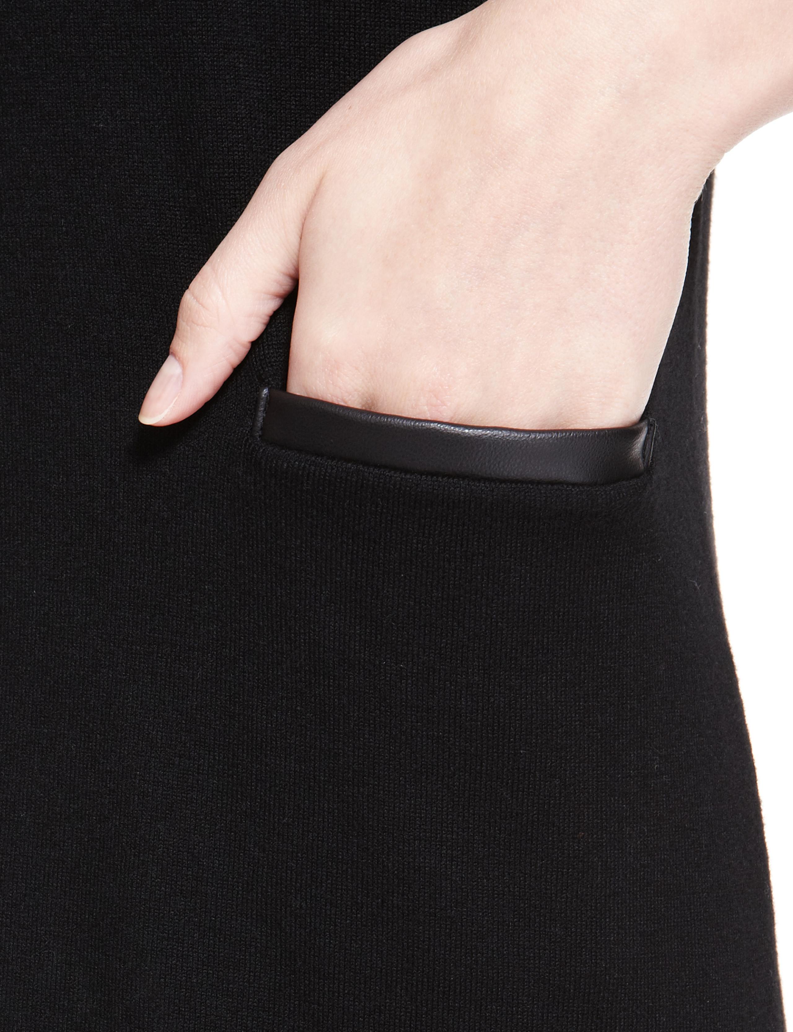 Faux Leather Trim Knitted Dress 6 of 6