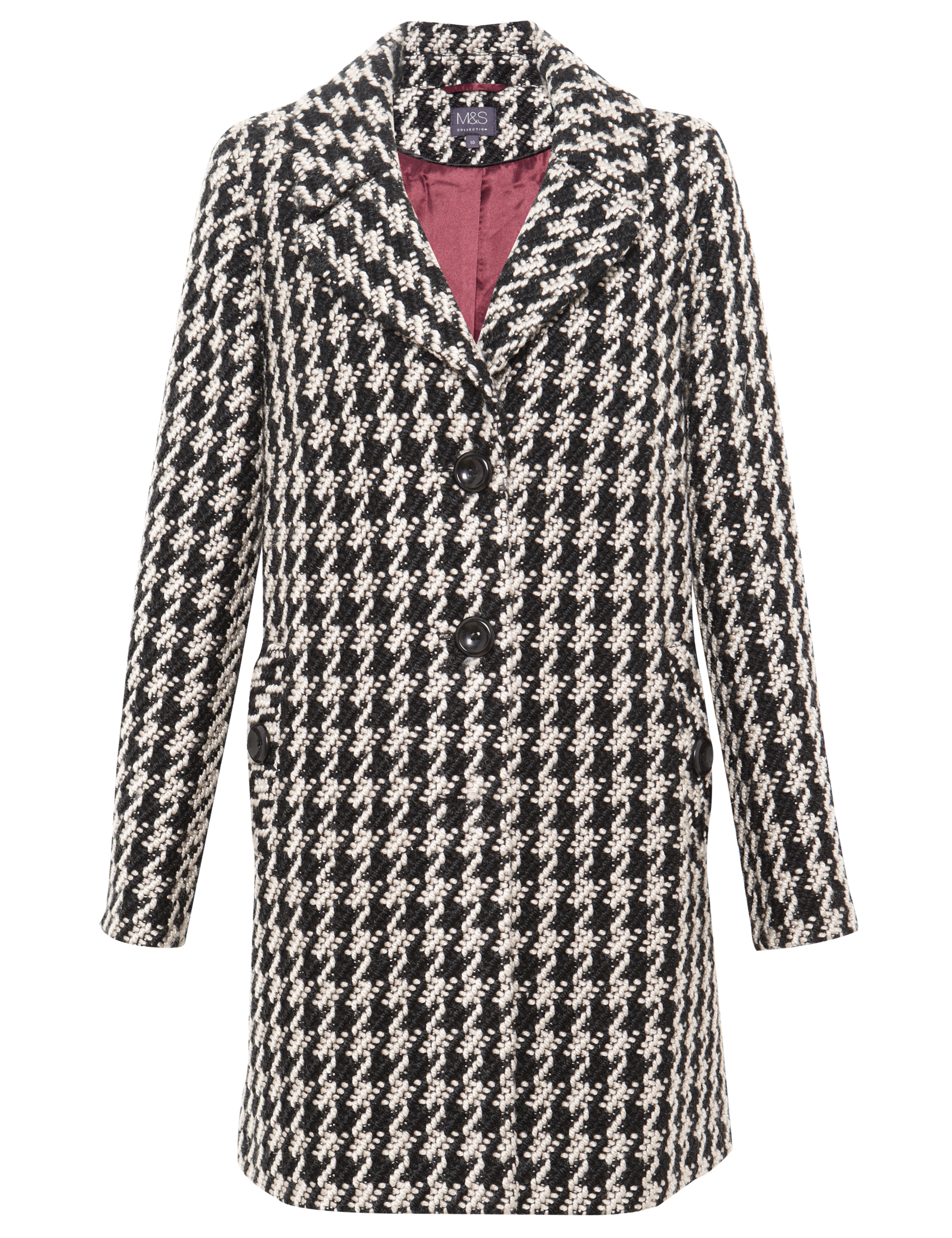 Dogtooth Coat with Wool 2 of 9