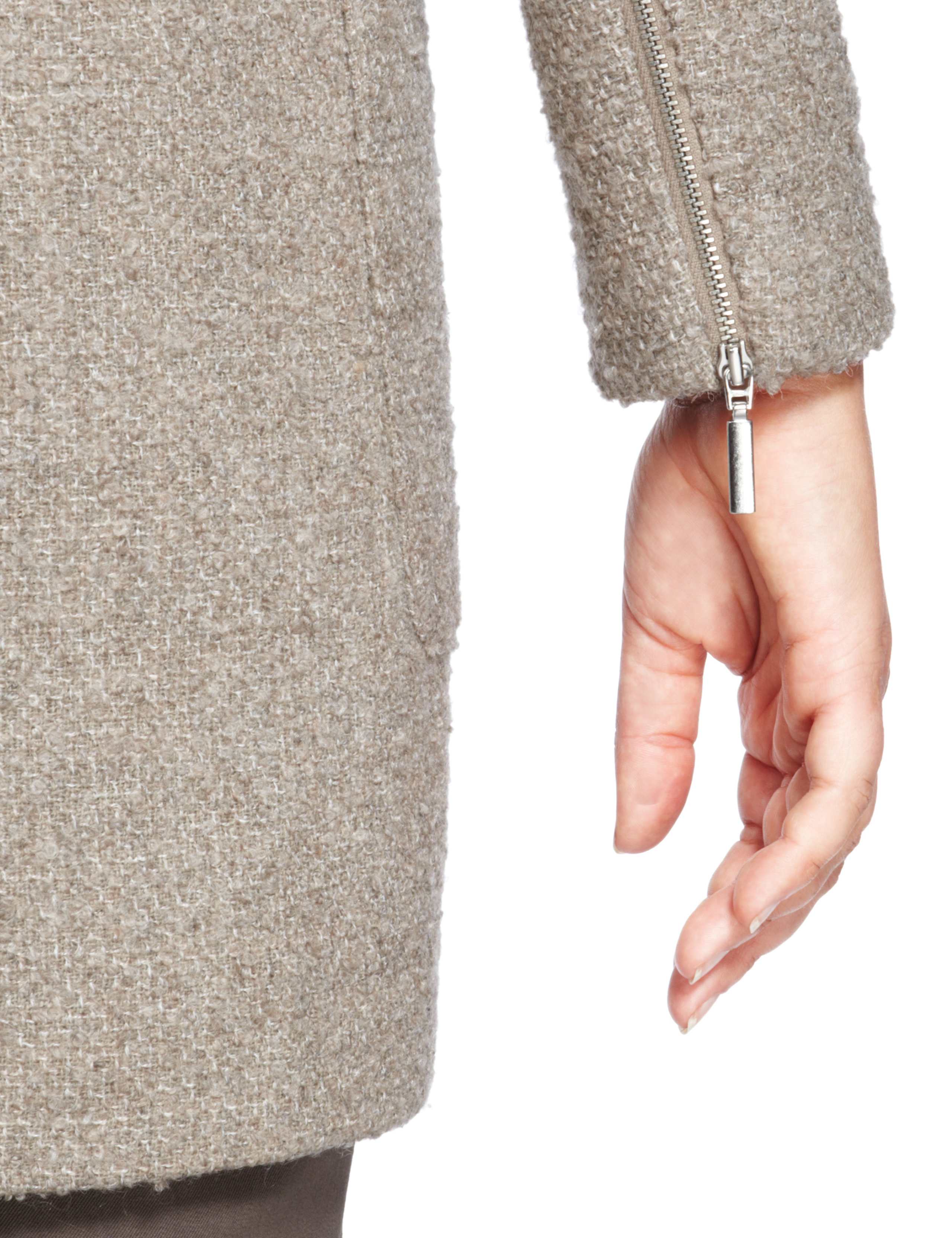 Tweed Biker Coat with Wool 4 of 4