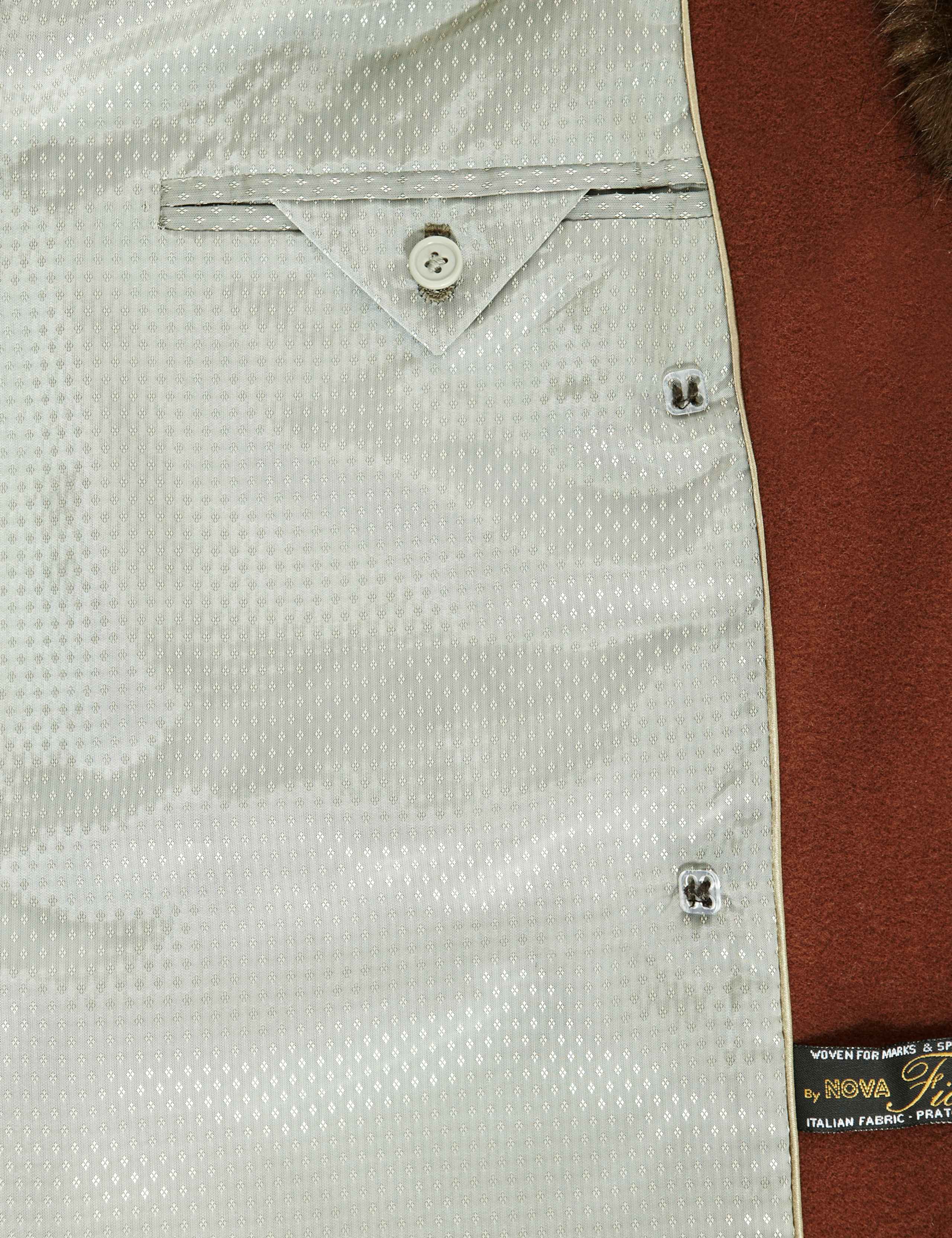 Double Breasted Faux Fur Collar Coat with Cashmere 9 of 9