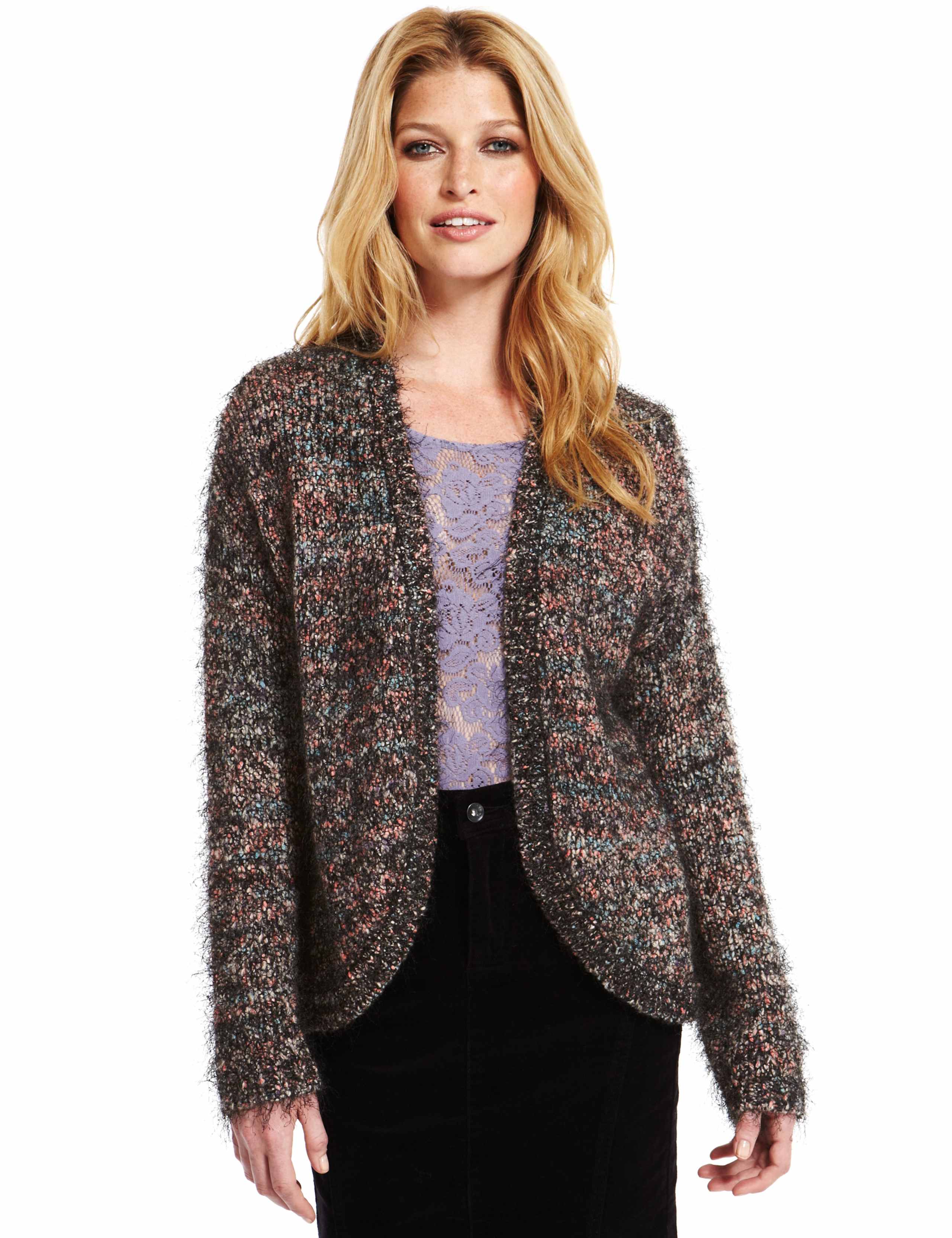 Open Front Fluffy Cardigan 1 of 5