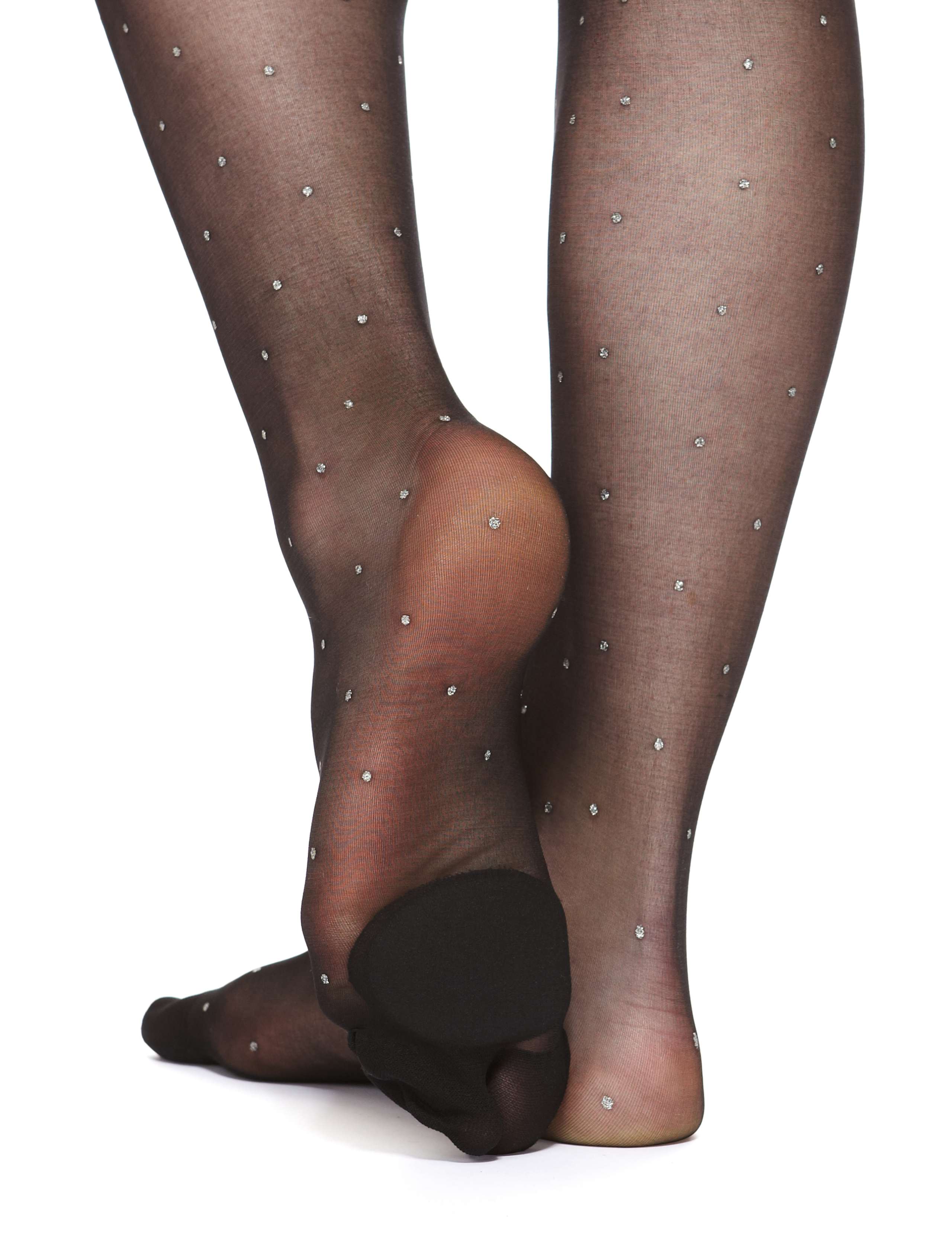 Hi Heel™ Hosiery Cushioned 10 Denier Spotted Tights 1 of 3
