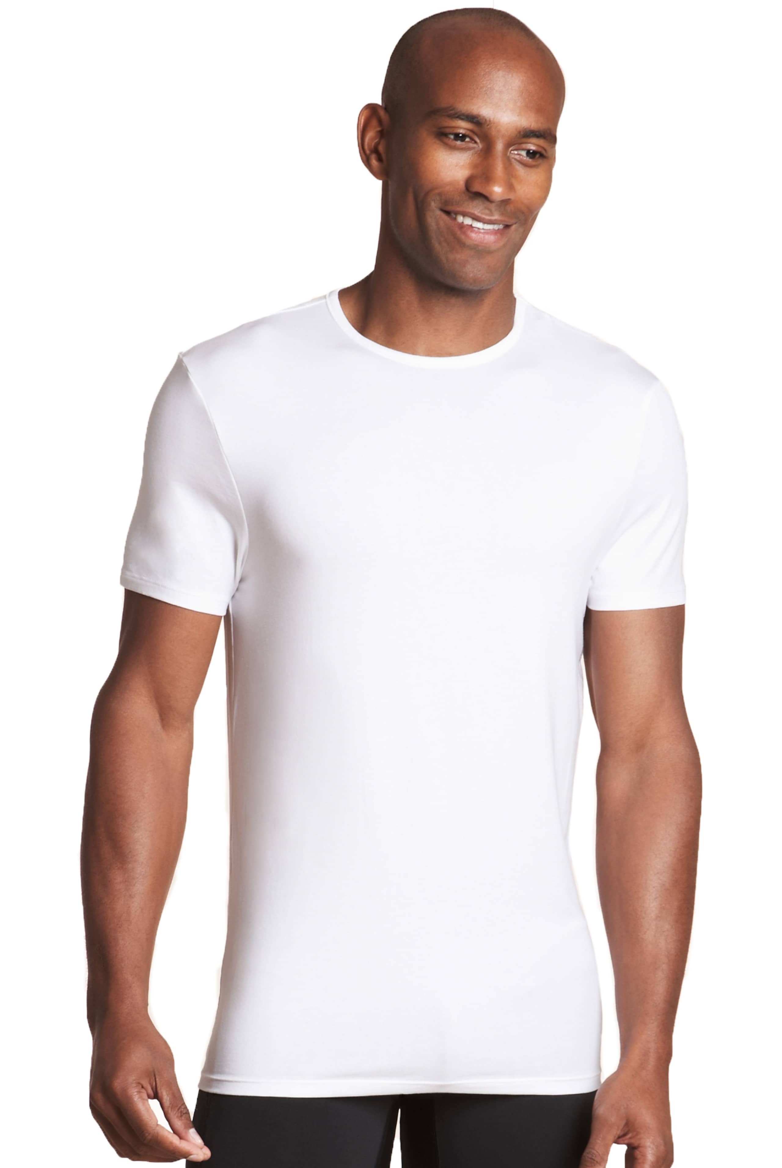 Modal Blend Short Sleeve Crew Neck Vest 1 of 2